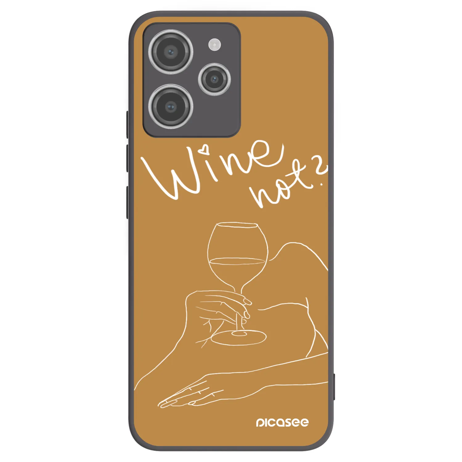 Picasee Xiaomi Redmi 12 4G Hülle - Schwarzes Silikon - Wine not