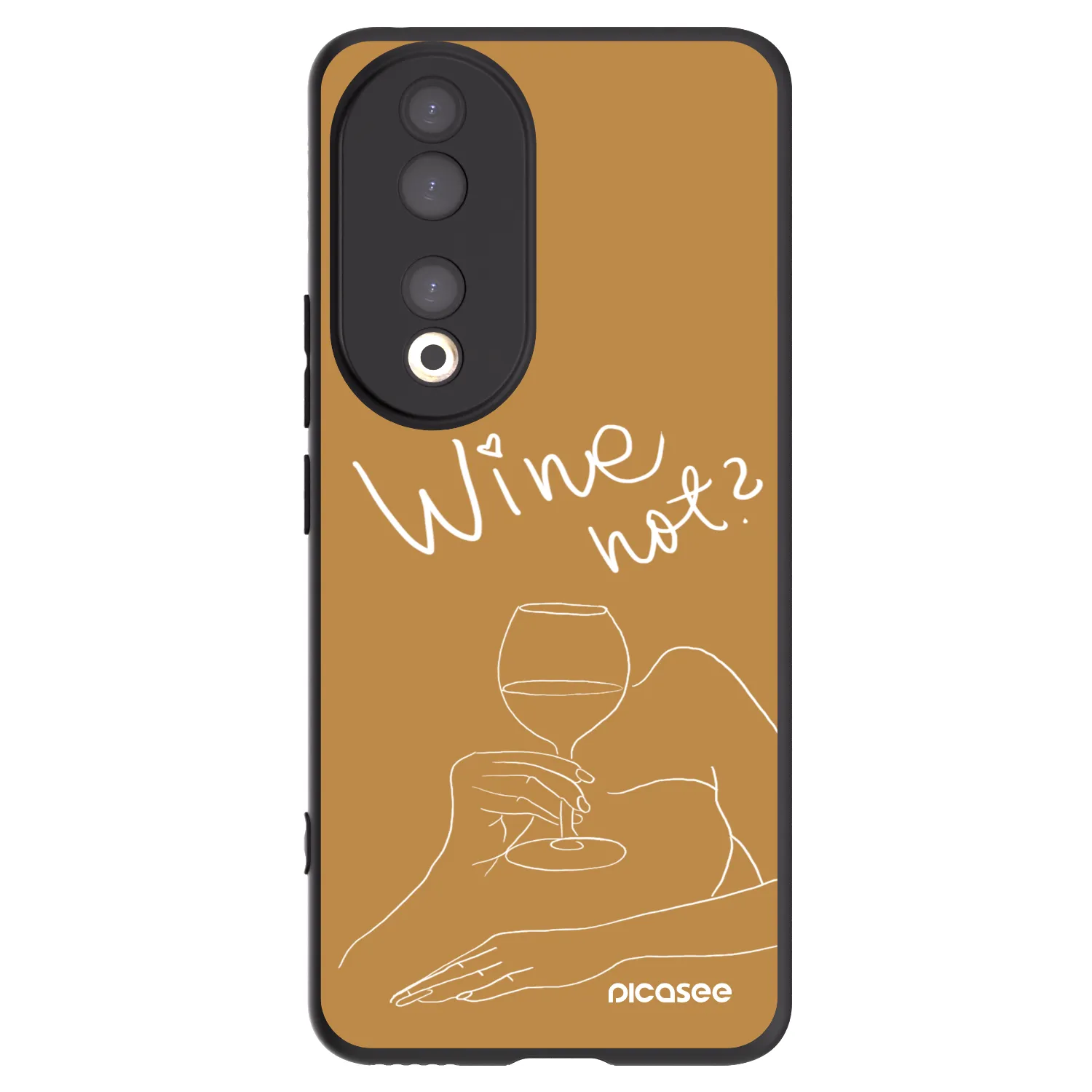 Picasee Honor 90 5G Hülle - Schwarzes Silikon - Wine not