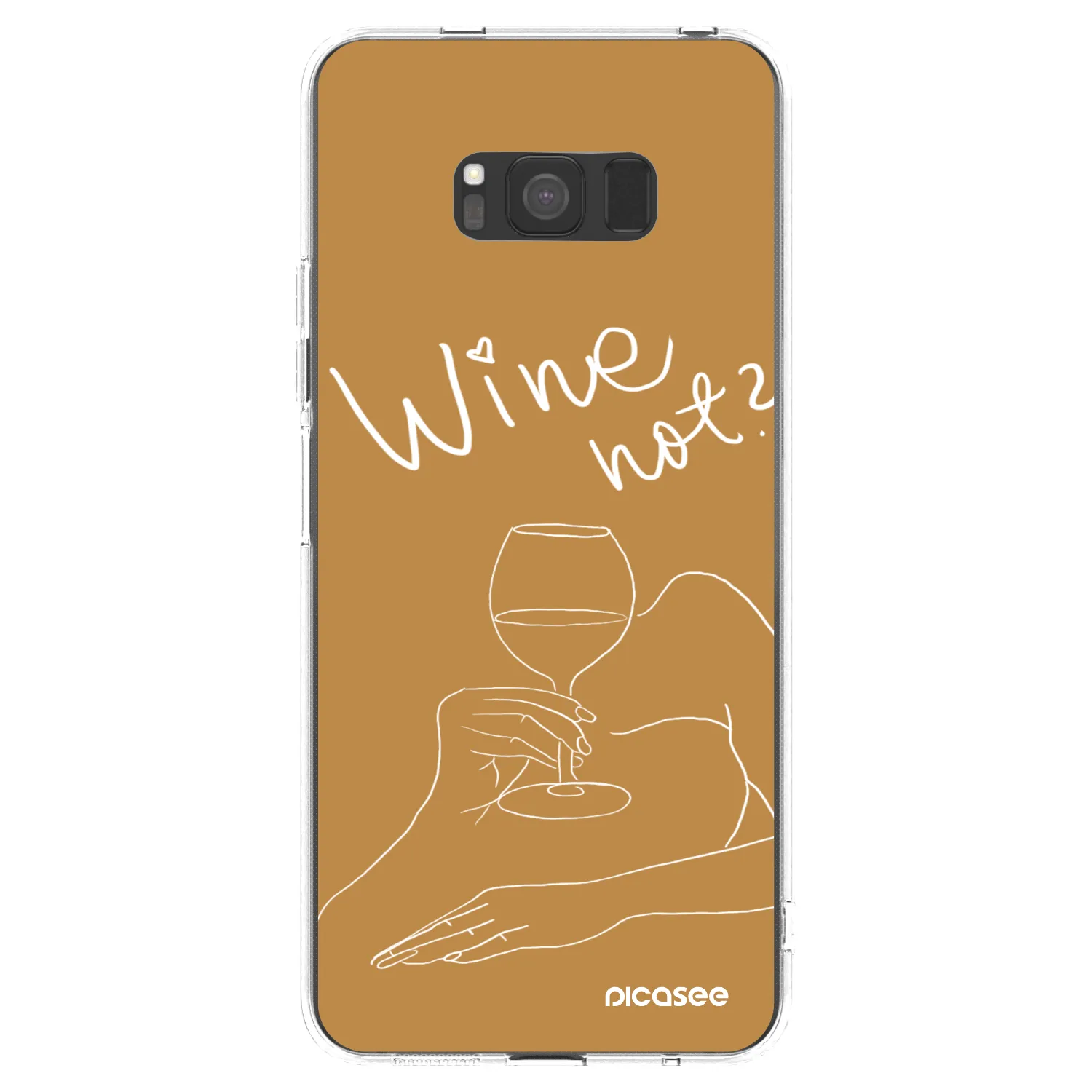 Picasee Samsung Galaxy S8 G950F Hülle - Transparentes Silikon - Wine not