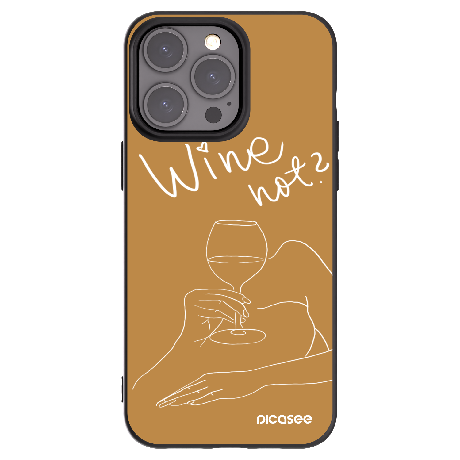 Picasee Apple iPhone 15 Pro Max Hülle - Schwarzes Silikon - Wine not