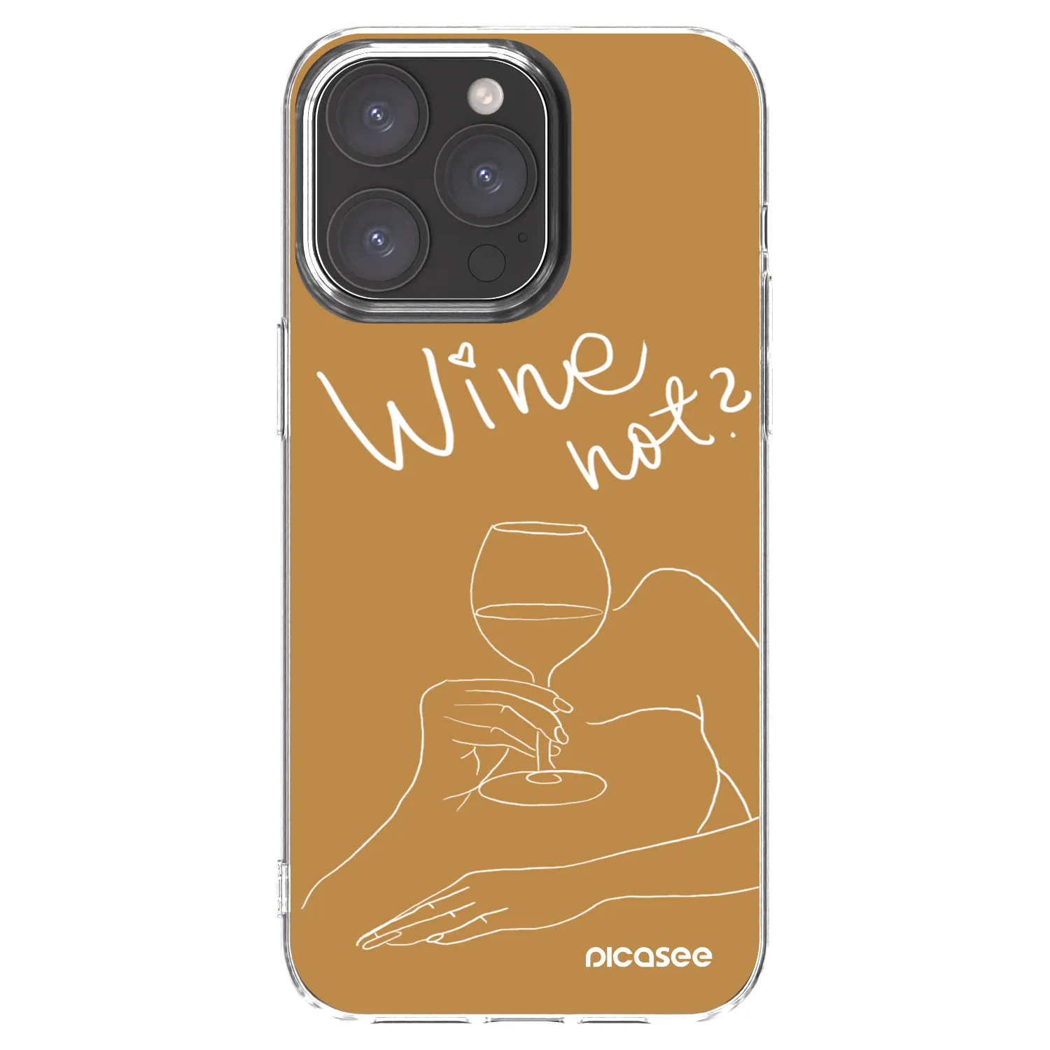 Picasee Apple iPhone 15 Pro Max Hülle - Transparentes Silikon - Wine not