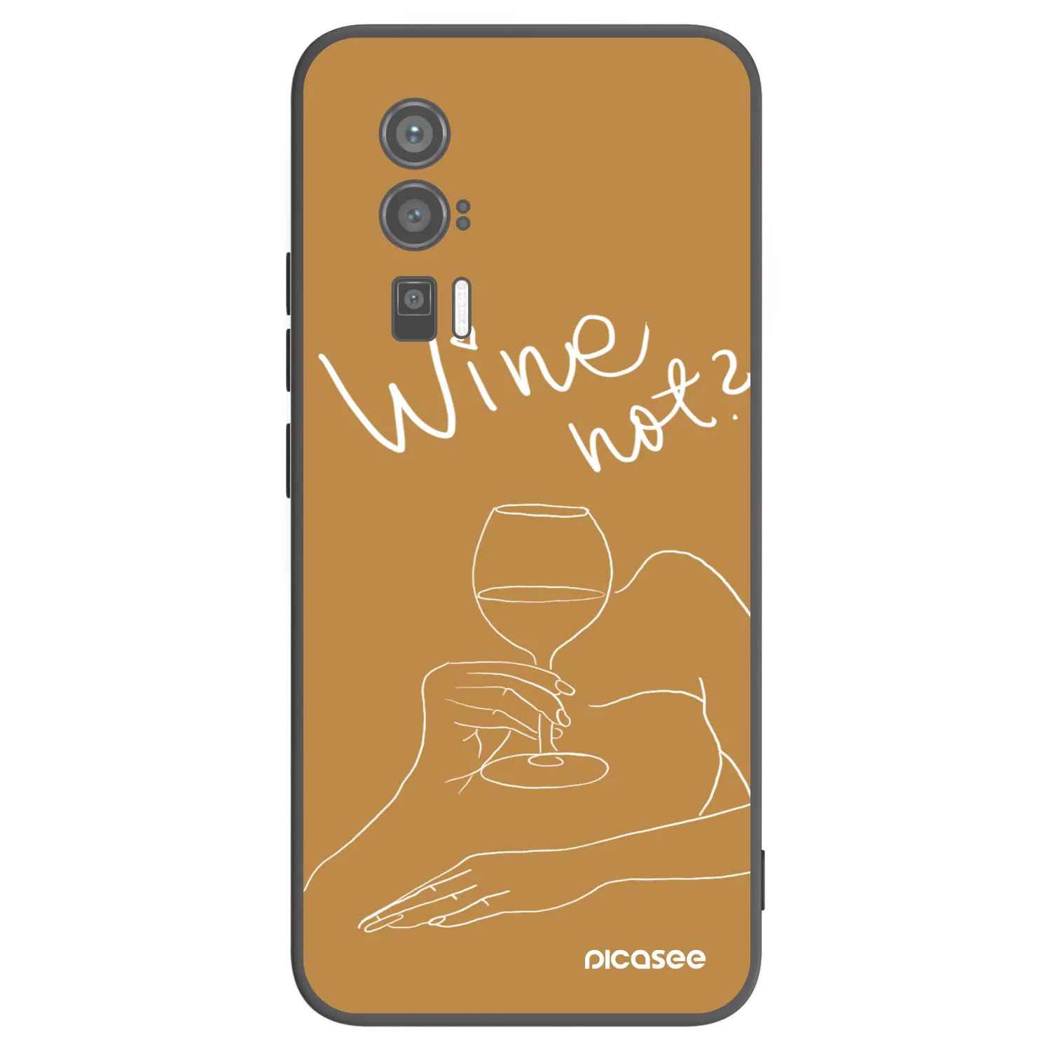 Picasee Xiaomi Poco F5 Pro 5G Hülle - Schwarzes Silikon - Wine not