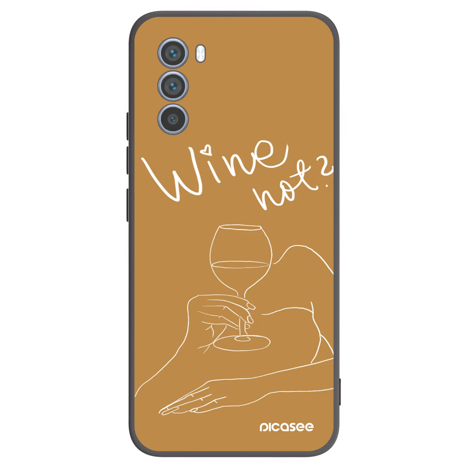 Picasee Motorola Moto G62 Hülle - Schwarzes Silikon - Wine not