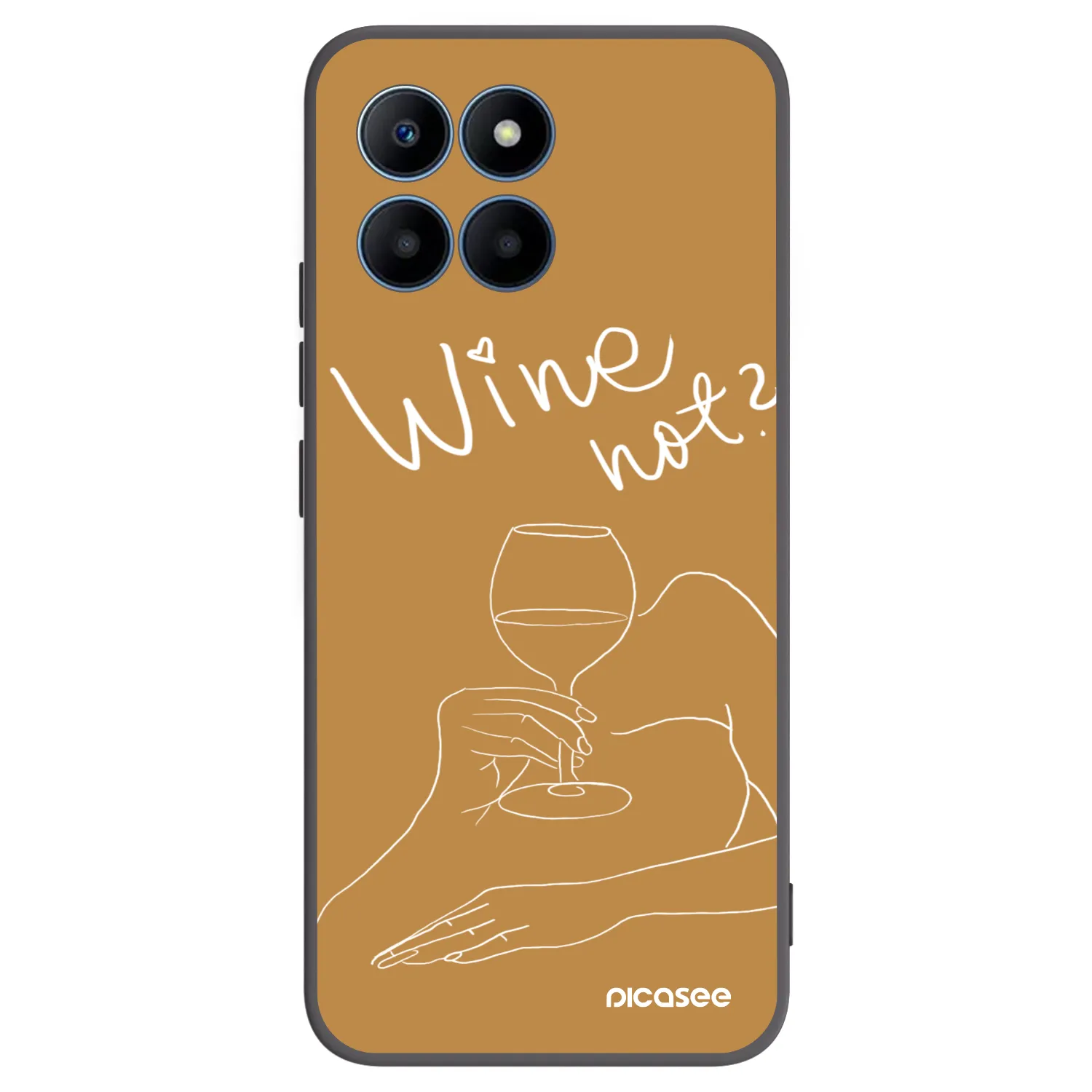 Picasee Honor 70 Lite Hülle - Schwarzes Silikon - Wine not