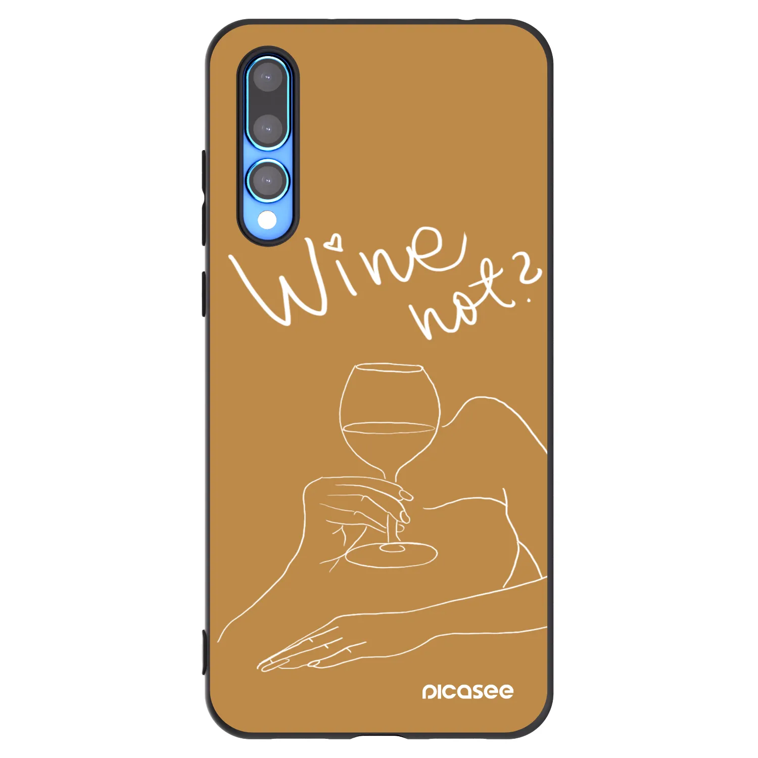 Picasee Huawei P20 Pro Hülle - Schwarzes Silikon - Wine not
