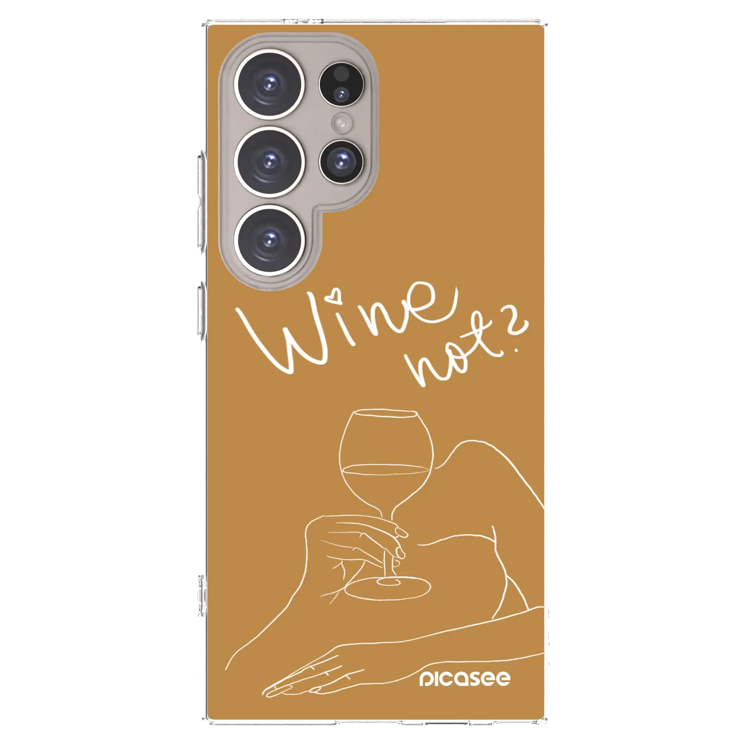 Picasee Samsung Galaxy S24 Ultra S928B 5G Hülle - Transparentes Silikon - Wine not