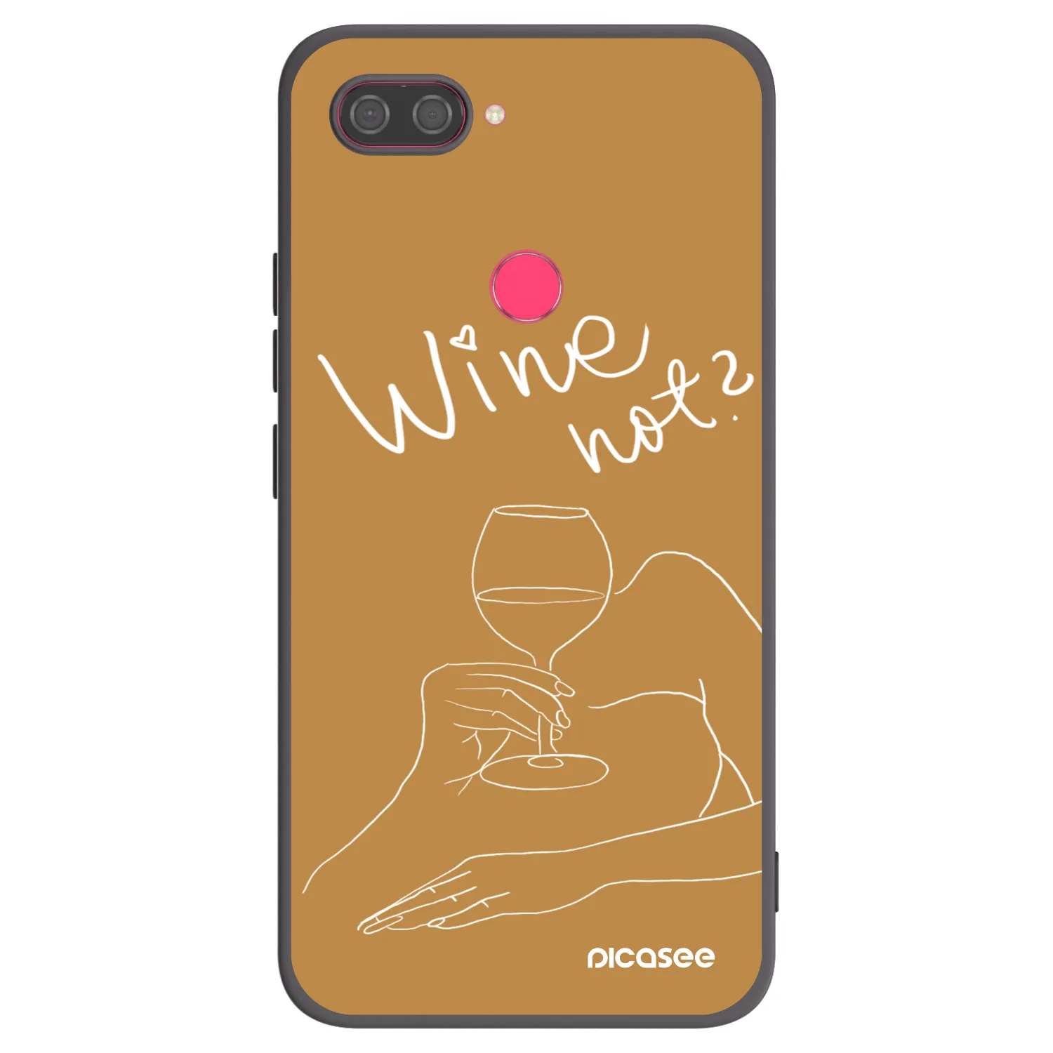 Picasee Xiaomi Mi 8 Lite Hülle - Schwarzes Silikon - Wine not