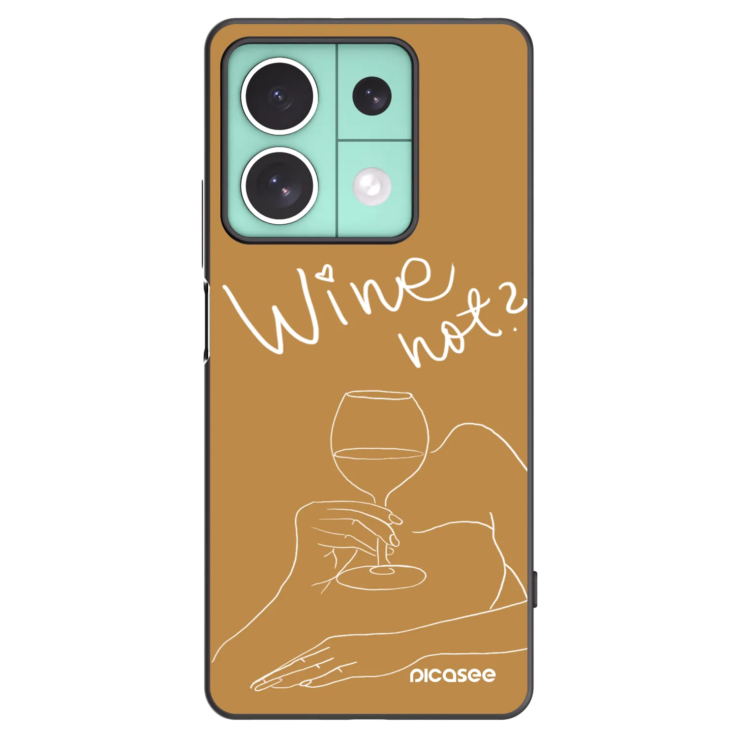 Picasee Xiaomi Redmi Note 13 5G Hülle - Schwarzes Silikon - Wine not