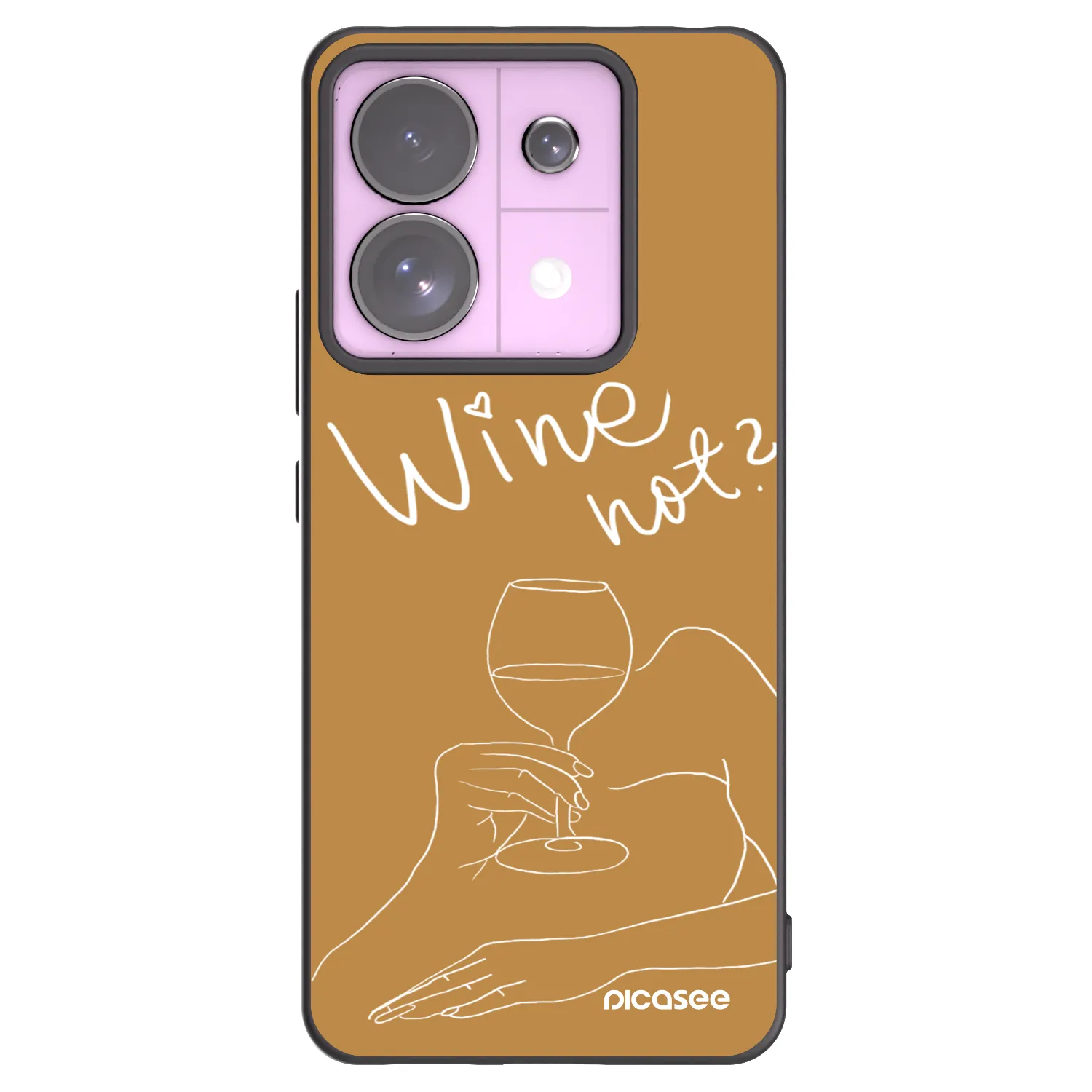 Picasee Xiaomi Redmi Note 13 Pro 5G Hülle - Schwarzes Silikon - Wine not