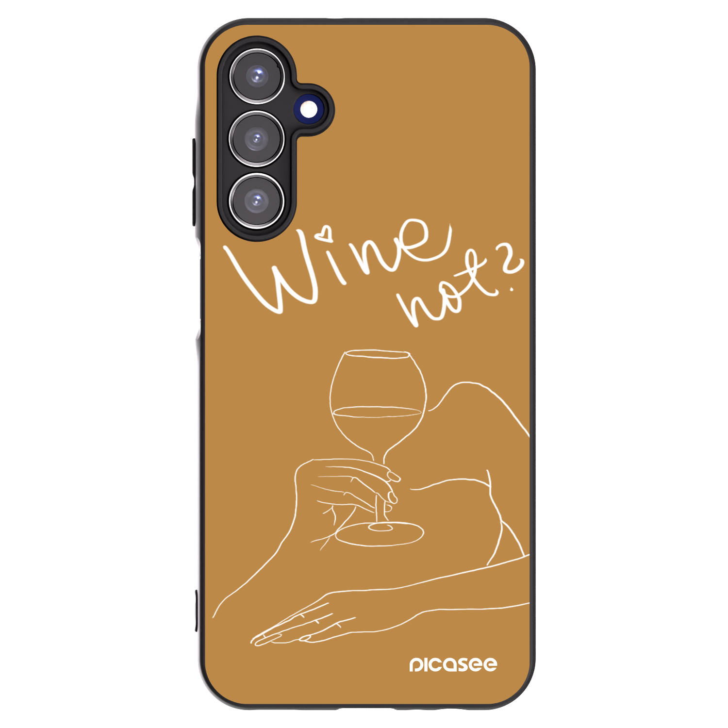Picasee Samsung Galaxy A15 A155F 4G Hülle - Schwarzes Silikon - Wine not