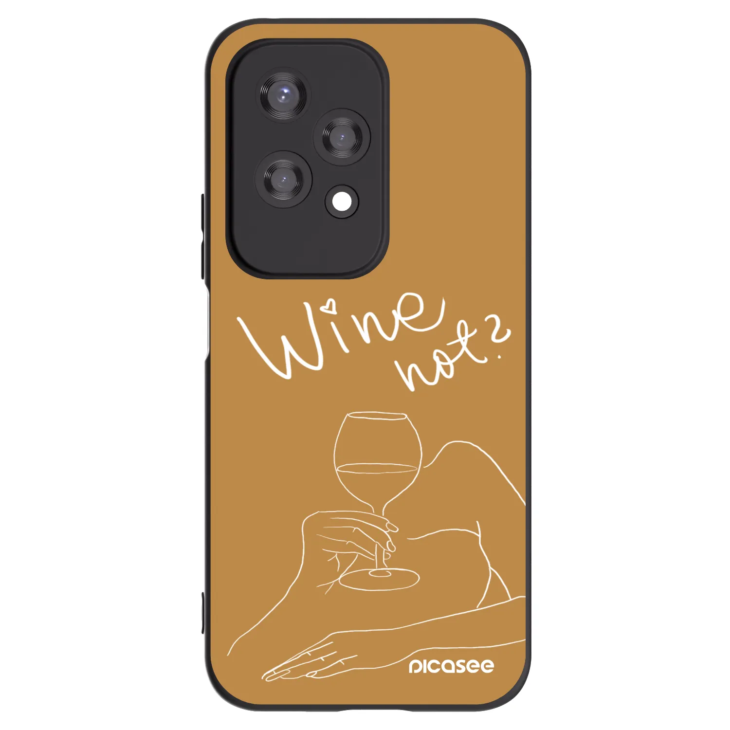 Picasee Honor 200 Lite Hülle - Schwarzes Silikon - Wine not