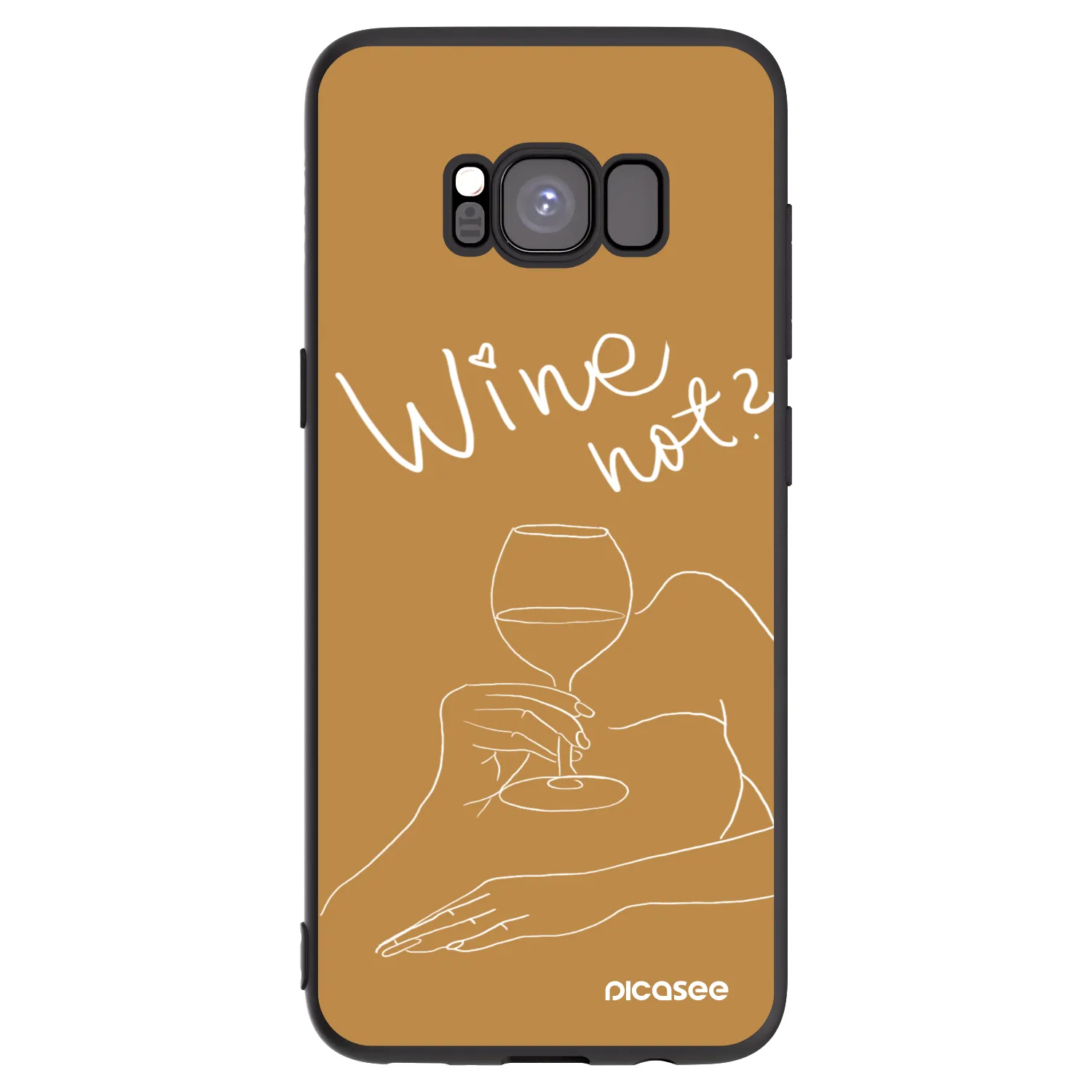 Picasee Samsung Galaxy S8 G950F Hülle - Schwarzes Silikon - Wine not