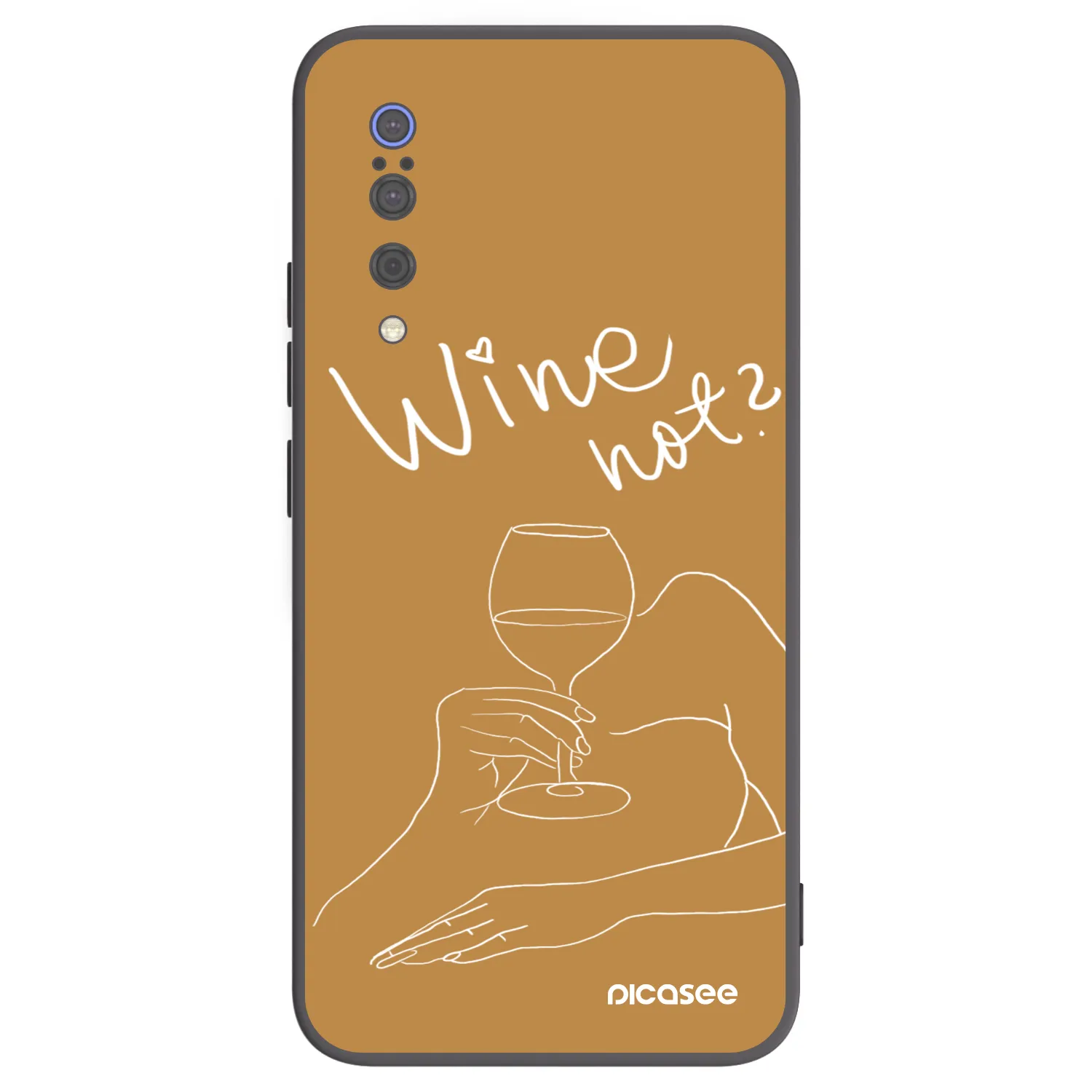 Picasee Xiaomi Mi 9 Hülle - Schwarzes Silikon - Wine not