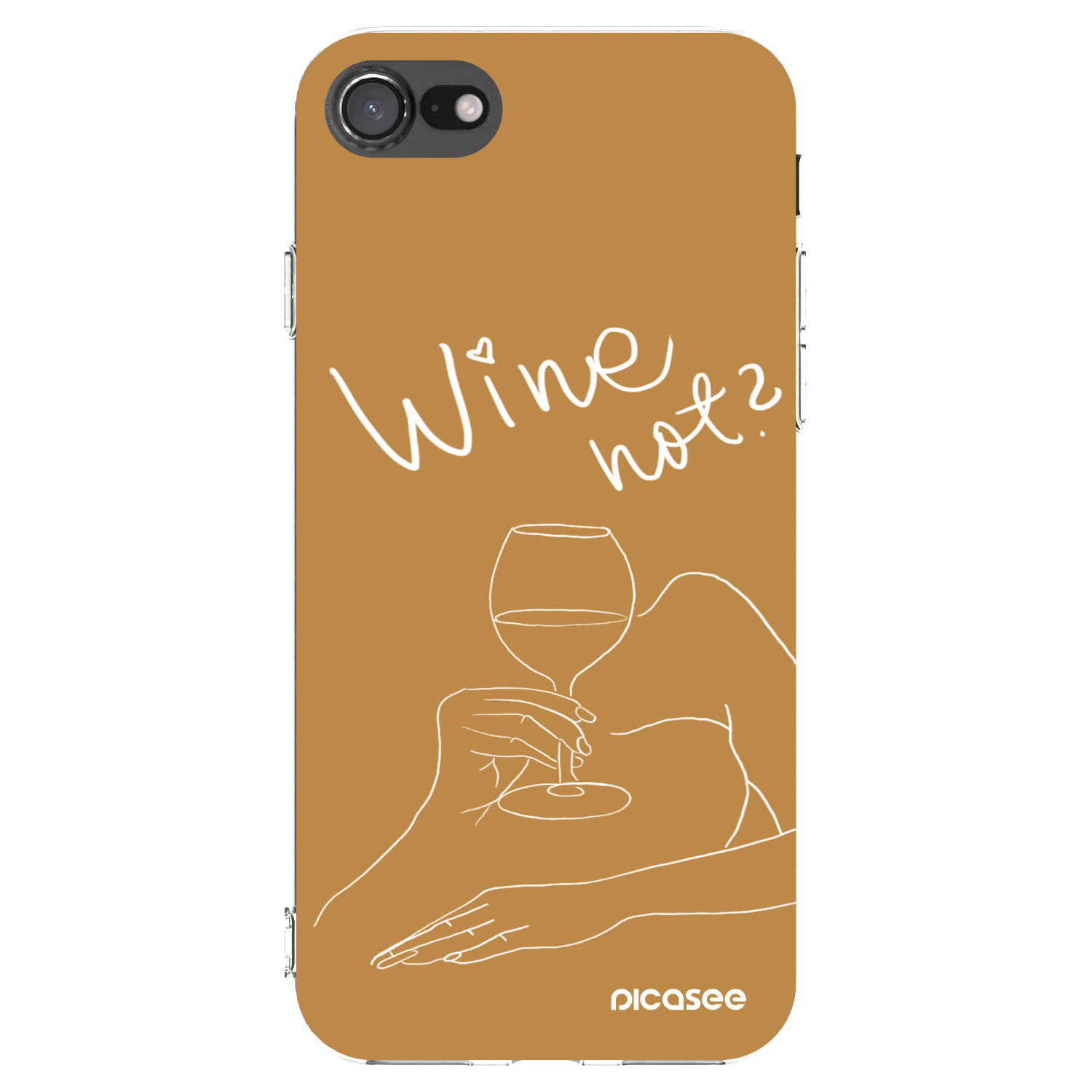 Picasee Apple iPhone 7 Hülle - Transparentes Silikon - Wine not