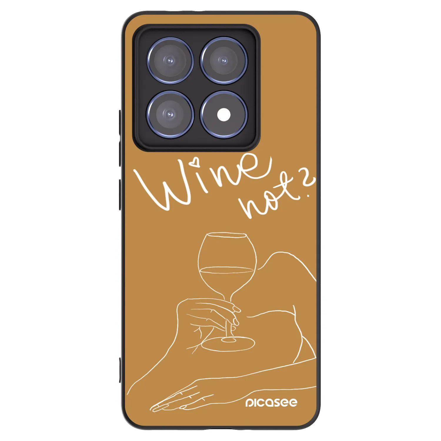 Picasee Xiaomi 14T Pro Hülle - Schwarzes Silikon - Wine not