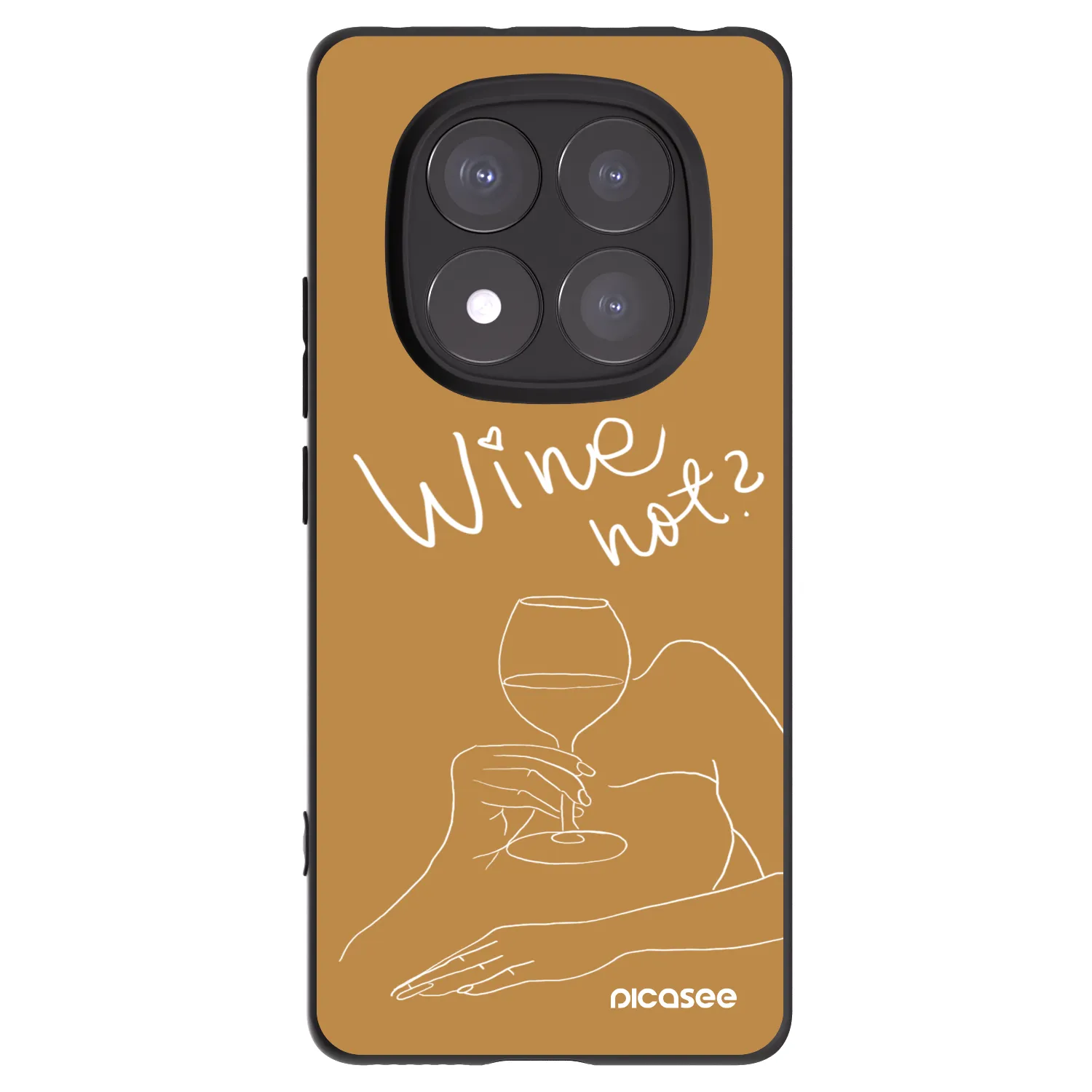 Picasee Xiaomi Redmi Note 14 Pro+ 5G Hülle - Schwarzes Silikon - Wine not