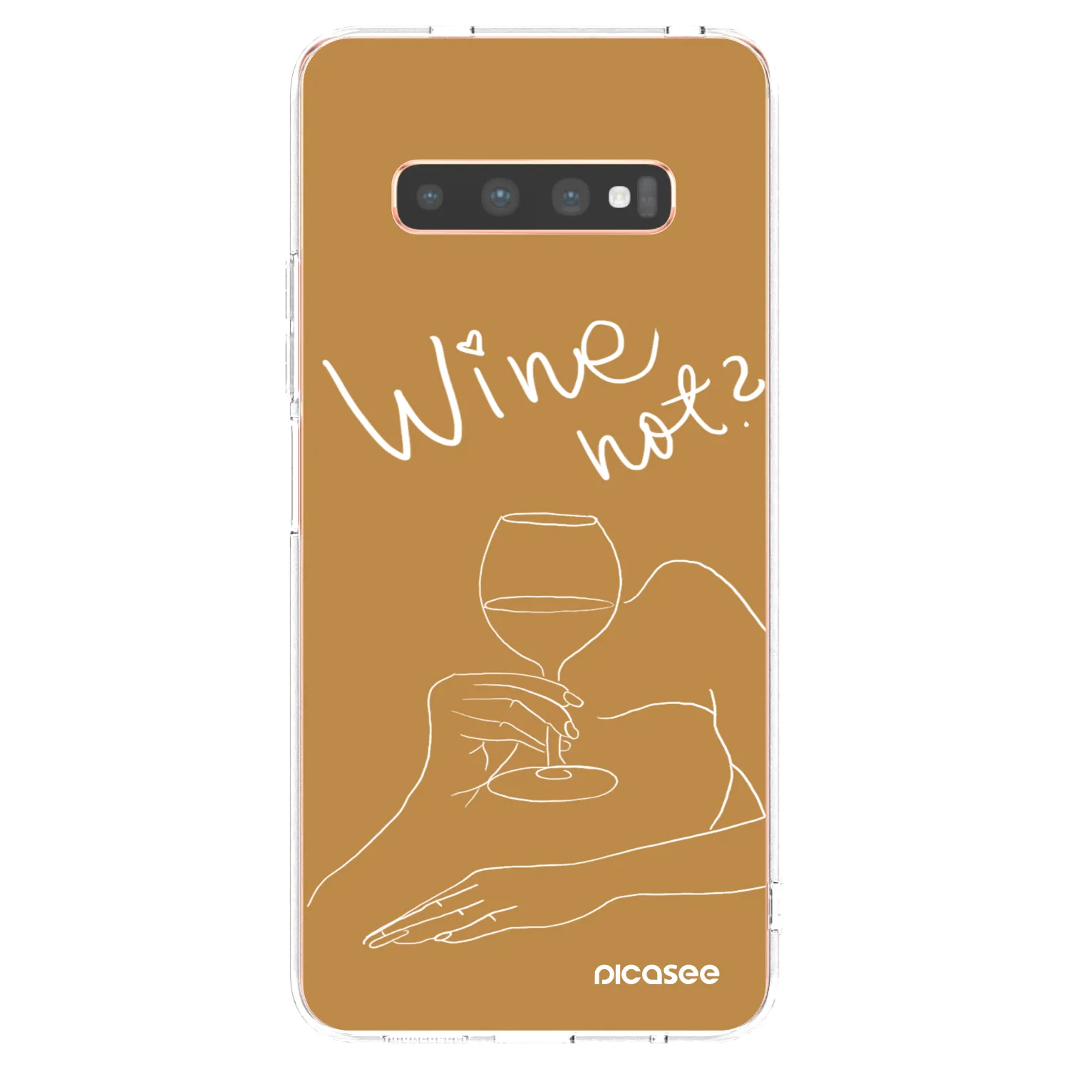 Picasee Samsung Galaxy S10 Plus G975 Hülle - Transparentes Silikon - Wine not