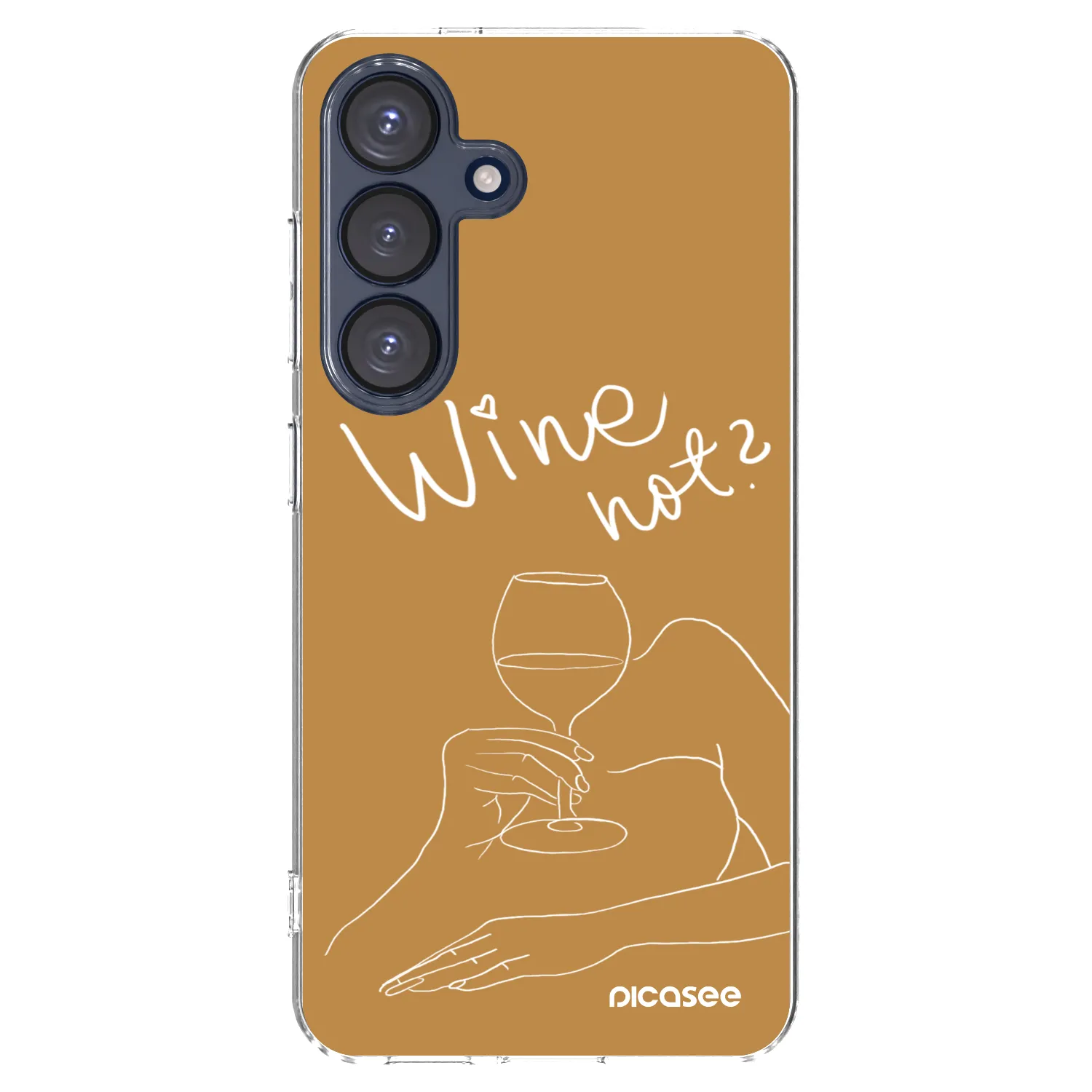 Picasee Samsung Galaxy S25 5G Hülle - Transparentes Silikon - Wine not