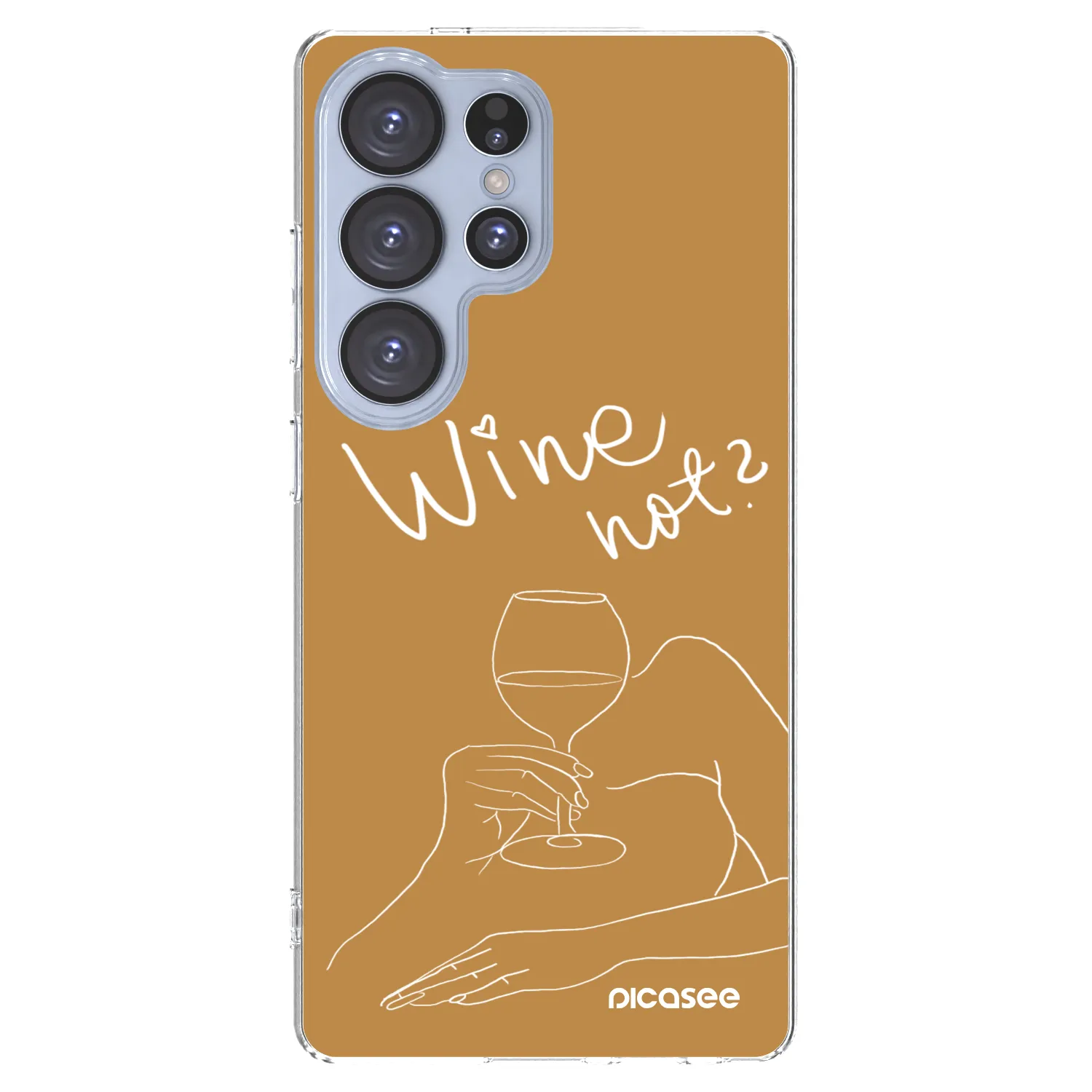 Picasee Samsung Galaxy S25 Ultra 5G Hülle - Transparentes Silikon - Wine not