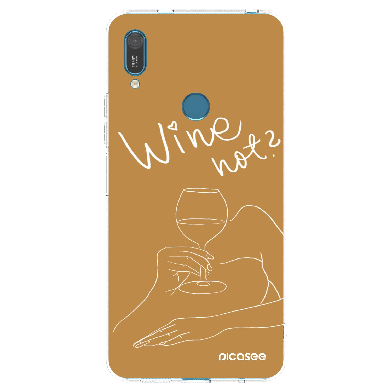 Picasee Huawei Y7 2019 Hülle - Transparentes Silikon - Wine not
