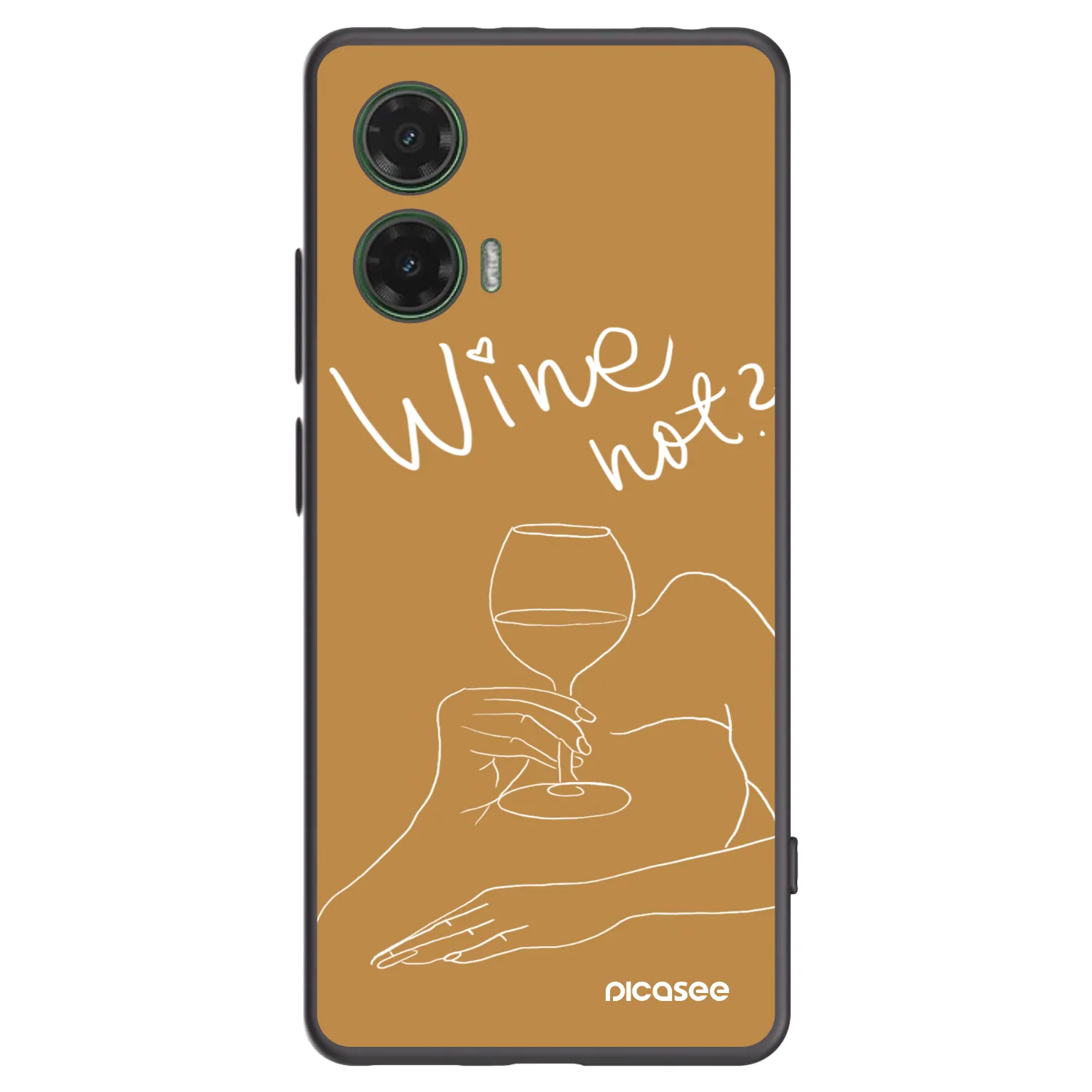 Picasee Motorola Moto G35 5G Hülle - Schwarzes Silikon - Wine not