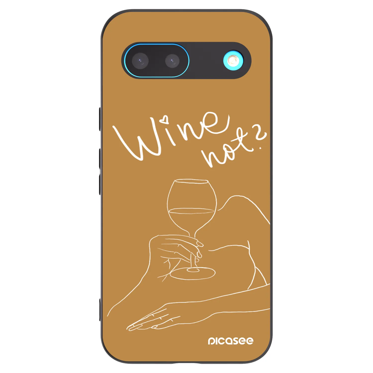 Picasee Google Pixel 8 Hülle - Schwarzes Silikon - Wine not