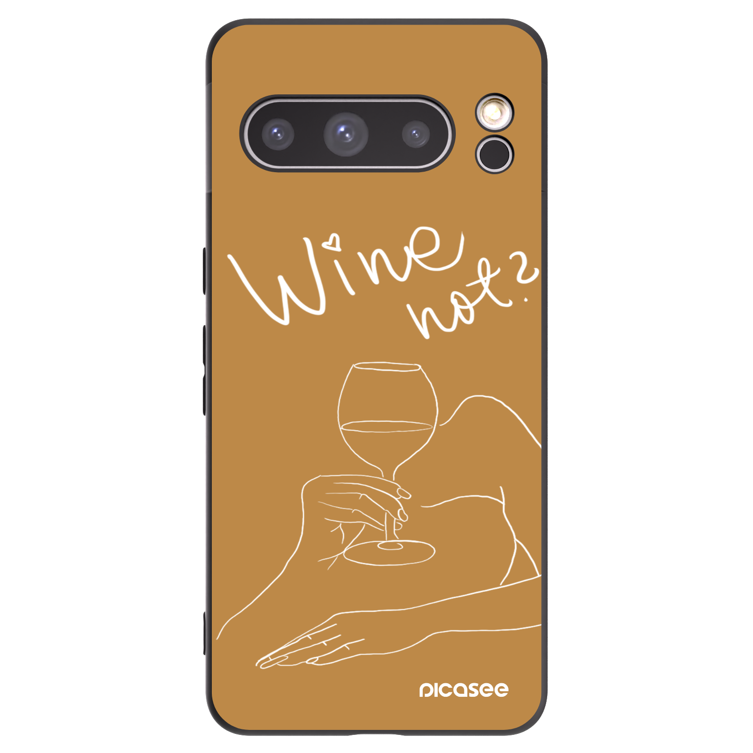 Picasee Google Pixel 8 Pro Hülle - Schwarzes Silikon - Wine not