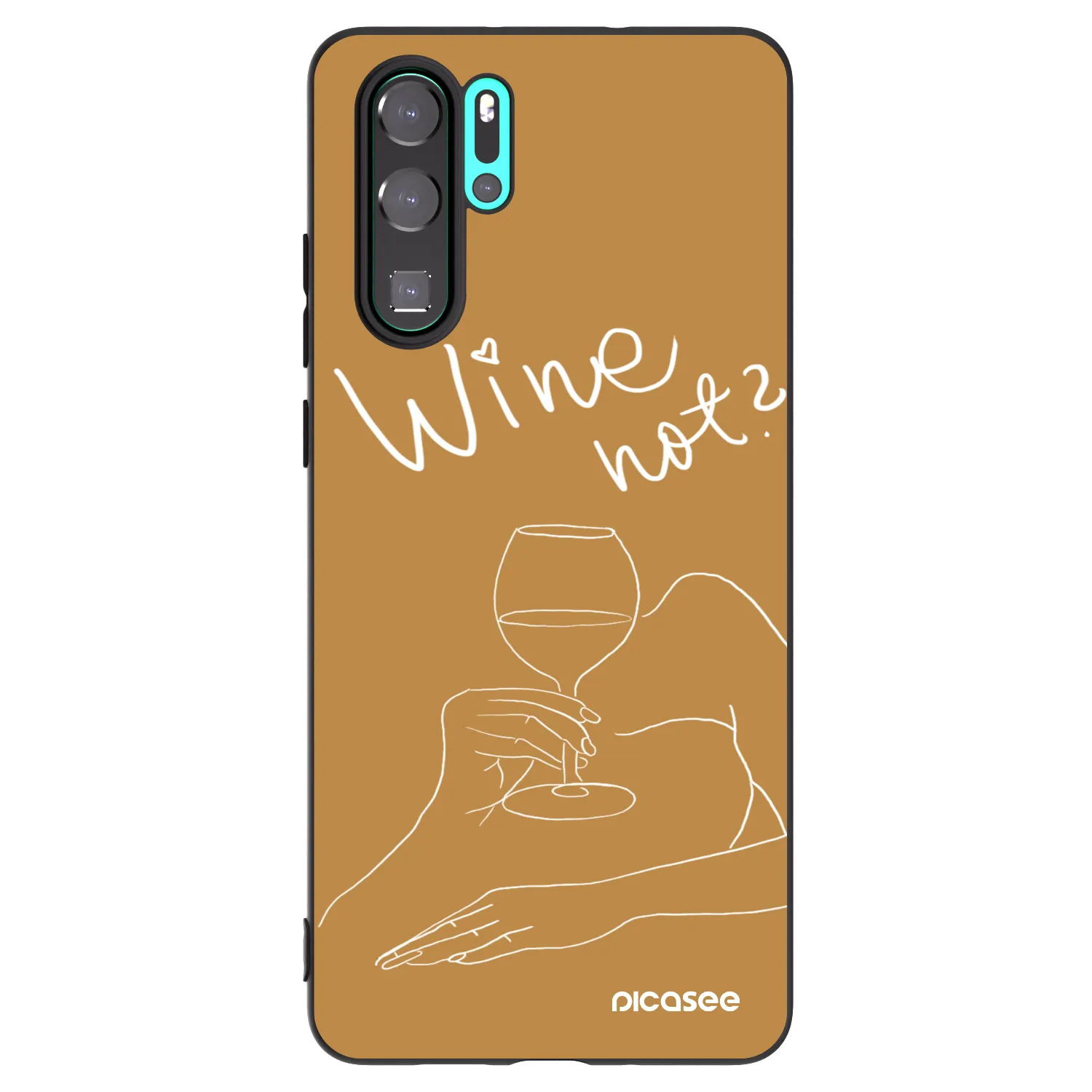 Picasee Huawei P30 Pro Hülle - Schwarzes Silikon - Wine not