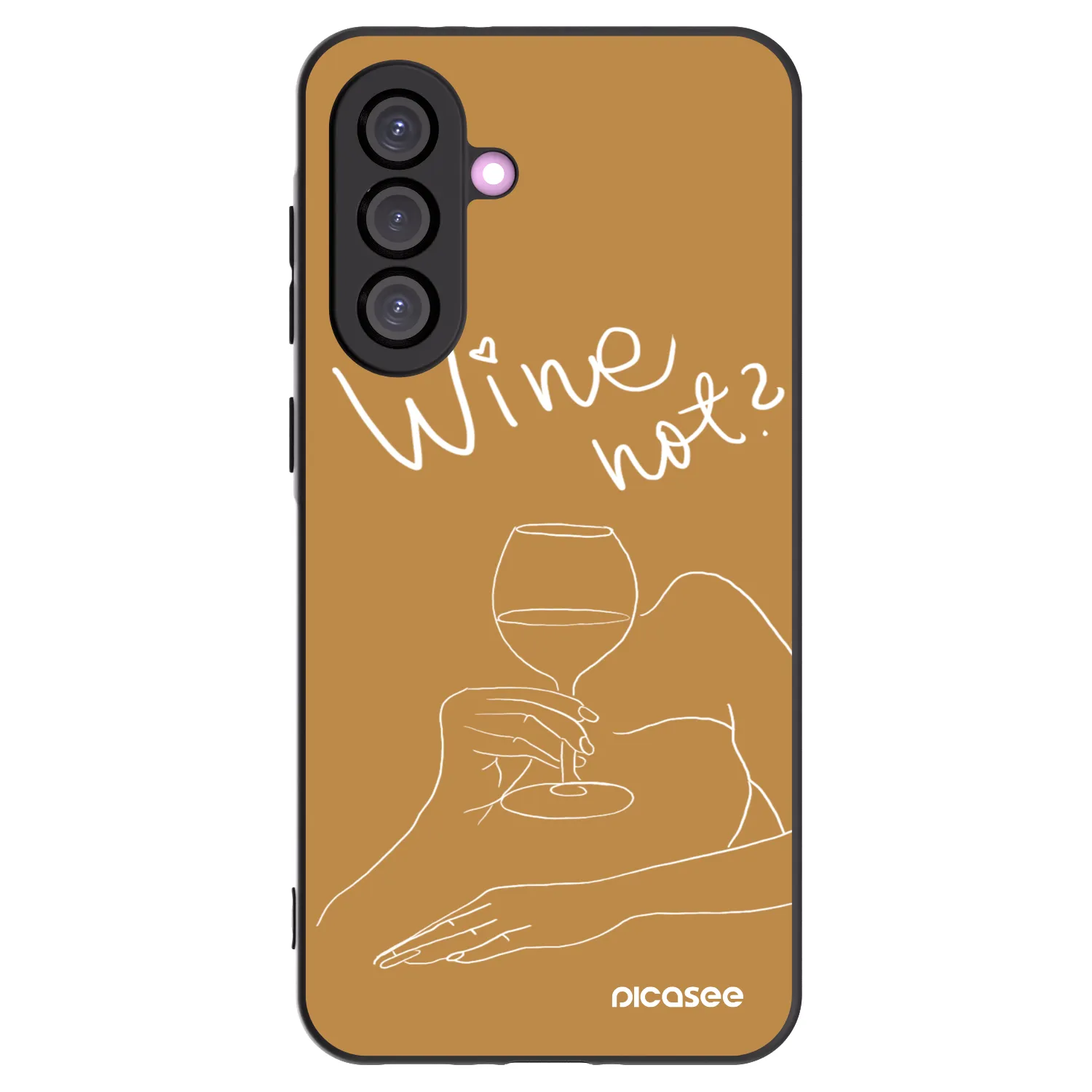 Picasee Samsung Galaxy A56 5G A566B Hülle - Schwarzes Silikon - Wine not