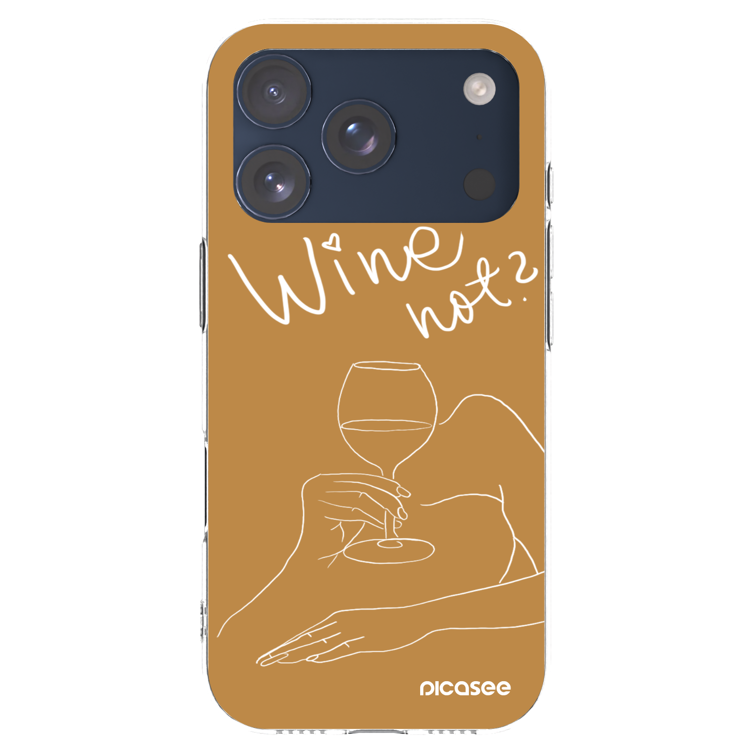 Picasee Apple iPhone 17 Pro Hülle - Transparentes Silikon - Wine not