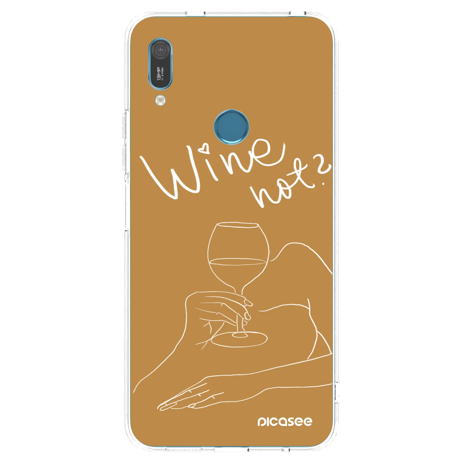 Picasee Huawei Y6 2019 Hülle - Transparentes Silikon - Wine not