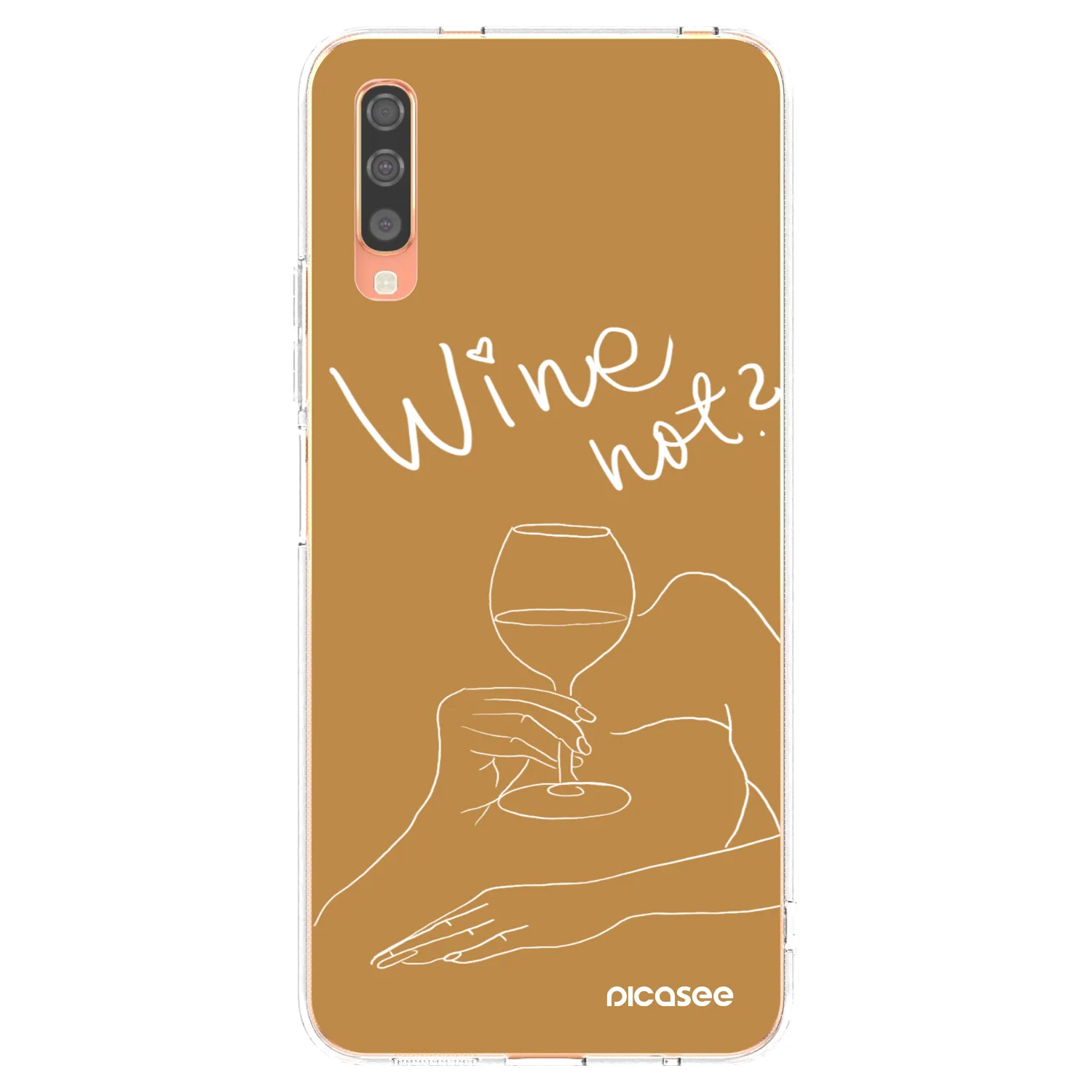Picasee Samsung Galaxy A70 A705F Hülle - Transparentes Silikon - Wine not