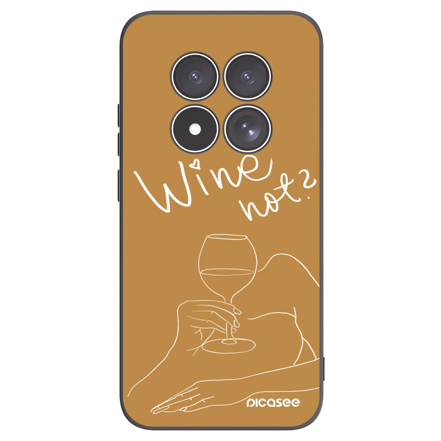 Picasee Xiaomi Redmi Note 15 Pro 4G Hülle - Schwarzes Silikon - Wine not