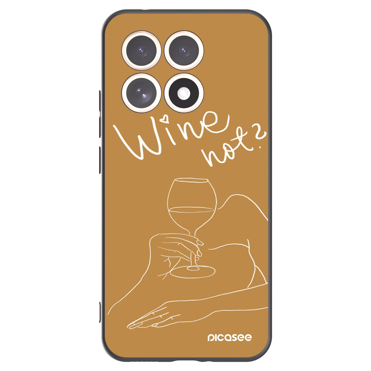 Picasee Xiaomi 15T Hülle - Schwarzes Silikon - Wine not