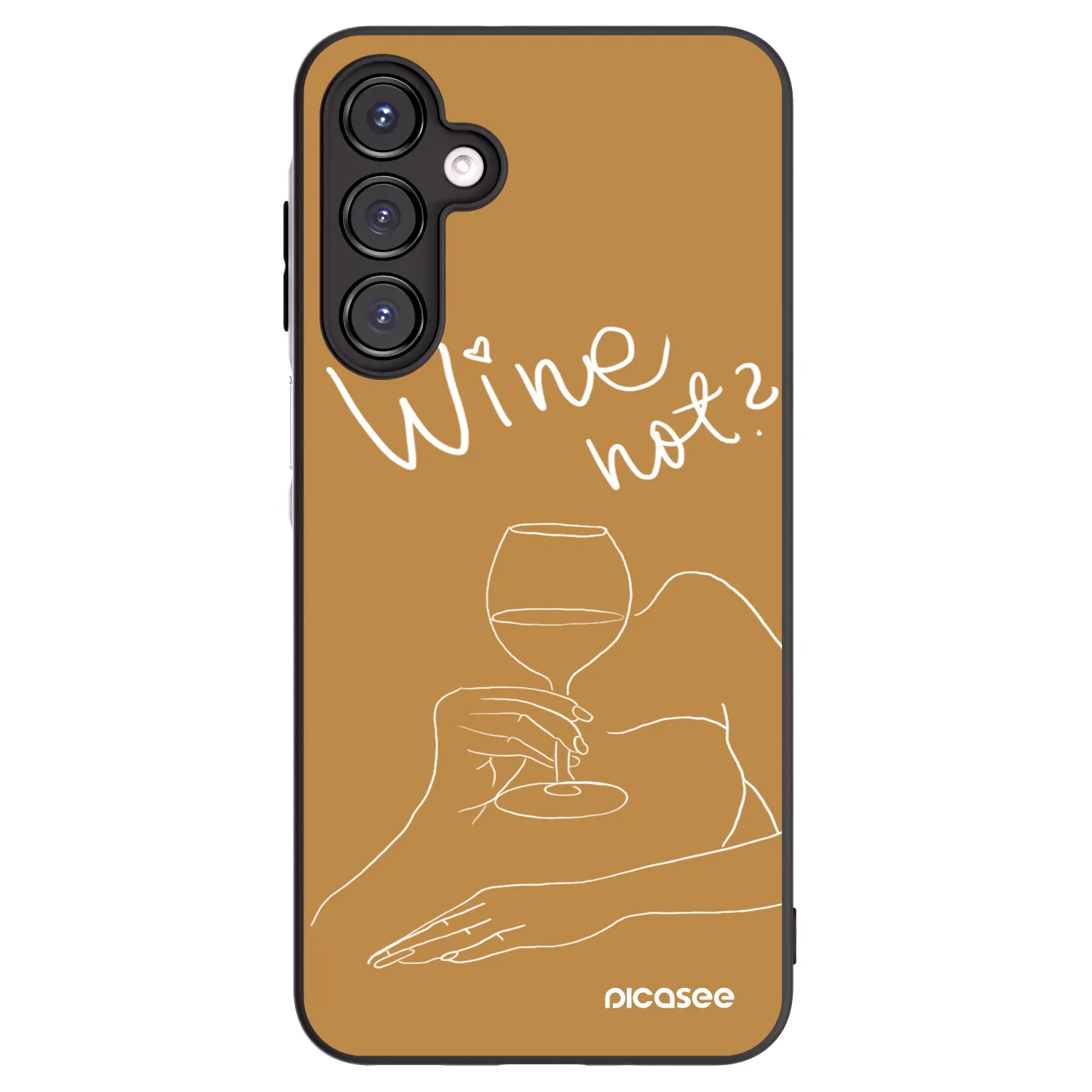 Picasee Samsung Galaxy A16 4G Hülle - Schwarzes Silikon - Wine not