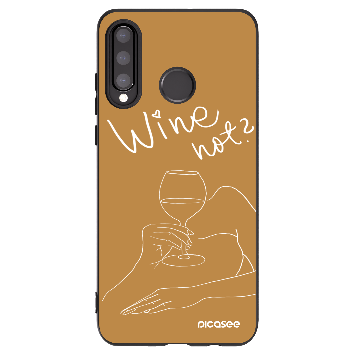 Picasee Huawei P30 Lite Hülle - Schwarzes Silikon - Wine not