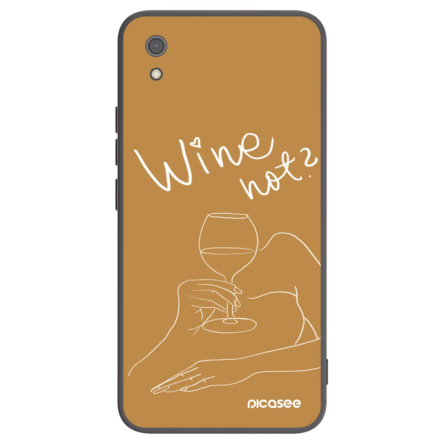 Picasee Xiaomi Redmi 7A Hülle - Schwarzes Silikon - Wine not