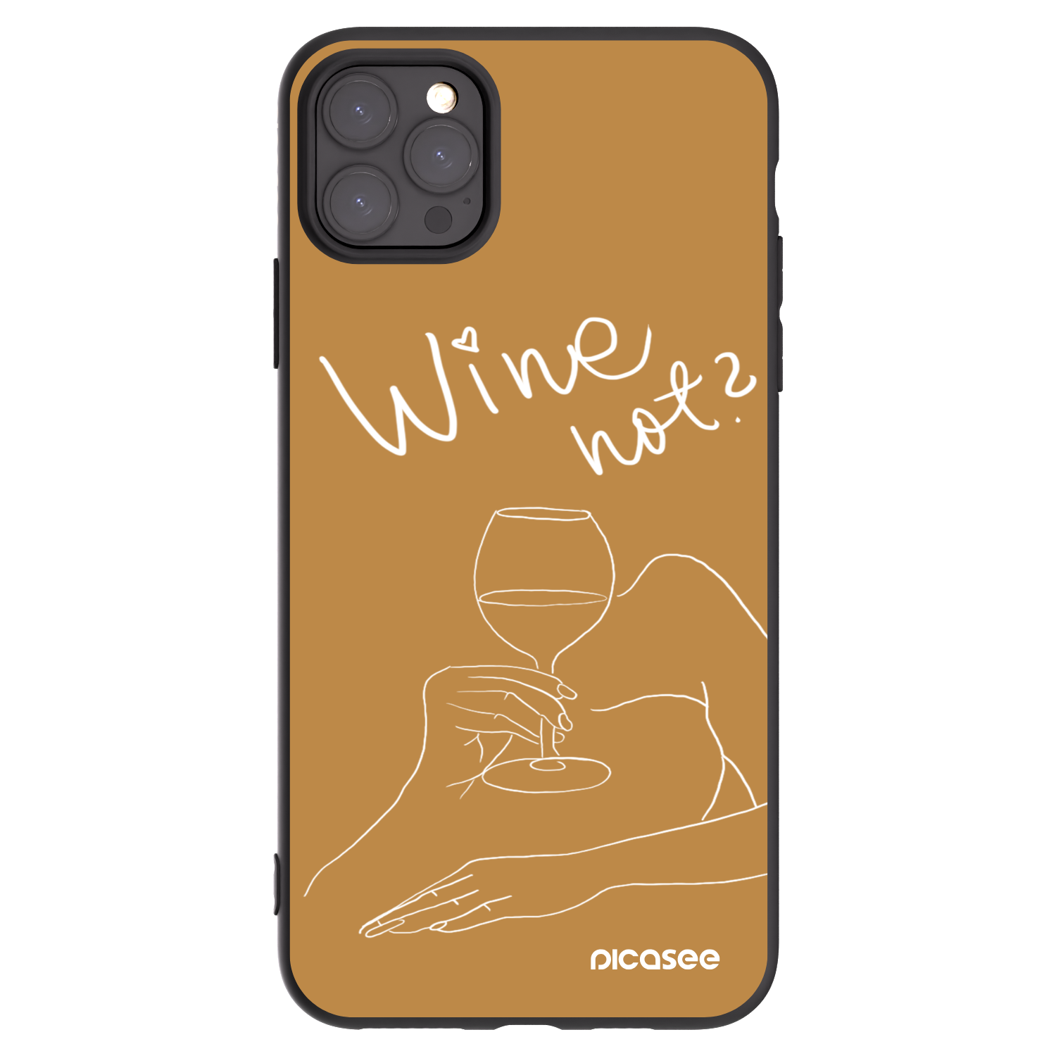 Picasee Apple iPhone 11 Pro Max Hülle - Schwarzes Silikon - Wine not