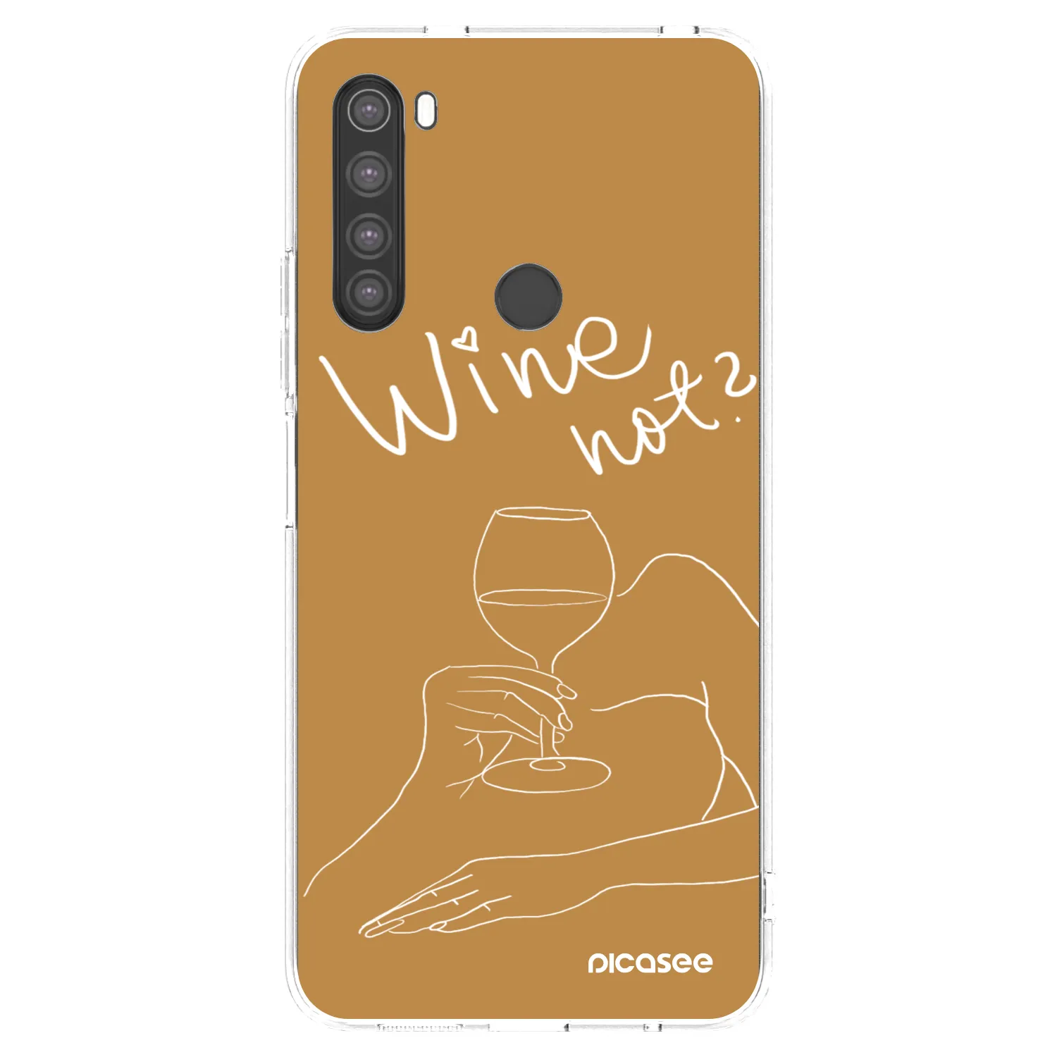Picasee Xiaomi Redmi Note 8 Hülle - Transparentes Silikon - Wine not