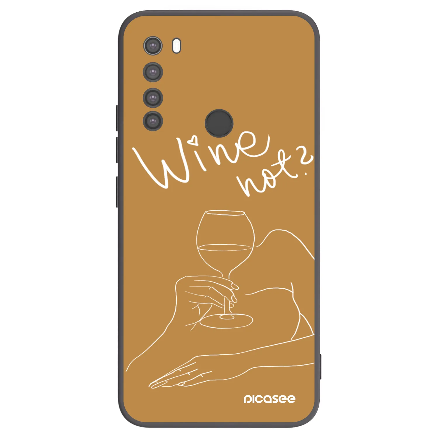 Picasee Xiaomi Redmi Note 8 Hülle - Schwarzes Silikon - Wine not