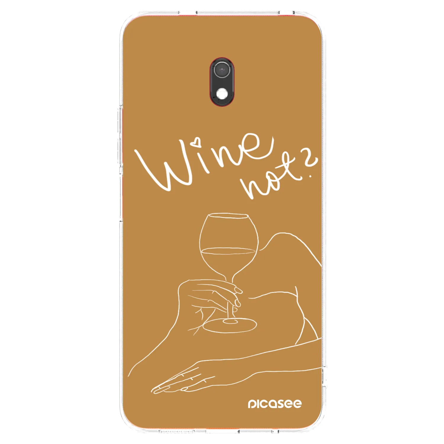 Picasee Xiaomi Redmi 8A Hülle - Transparentes Silikon - Wine not