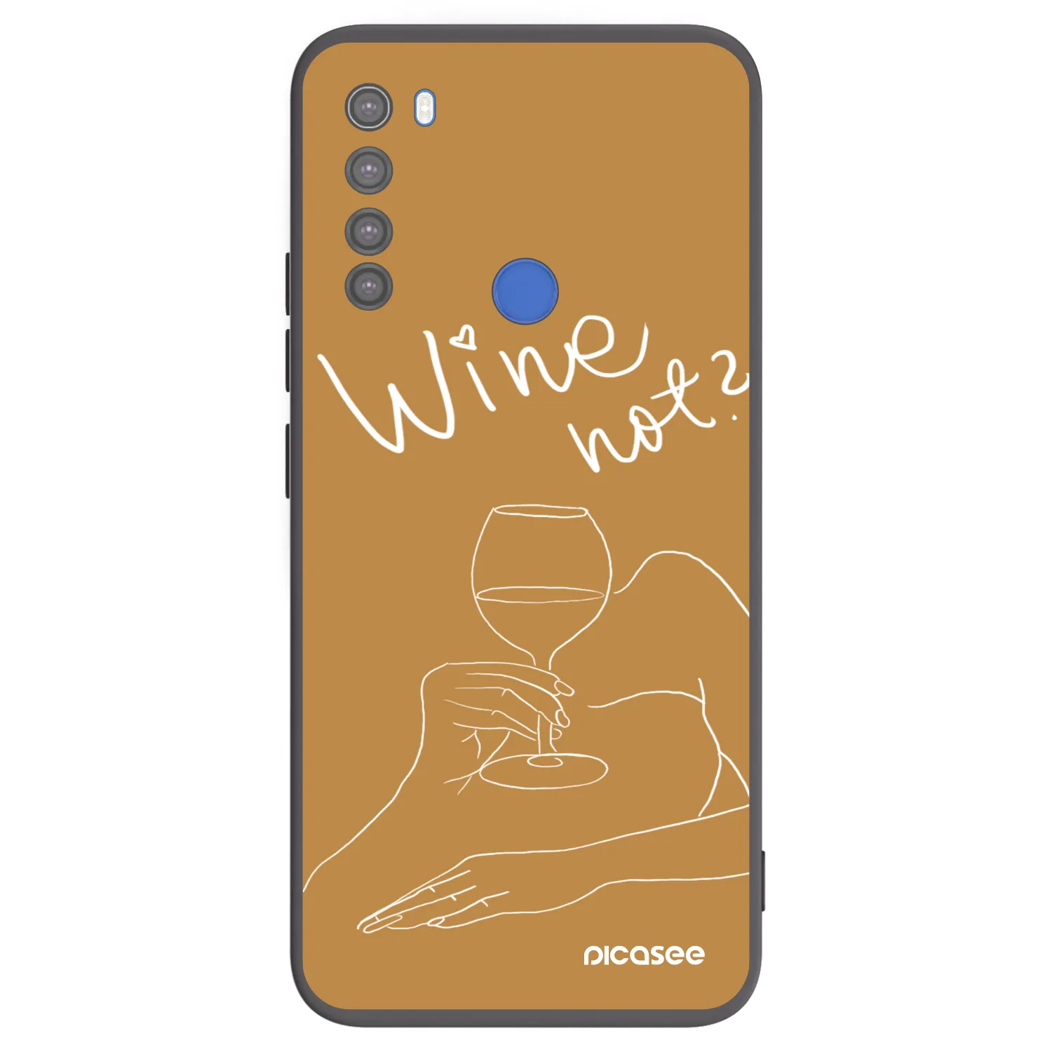 Picasee Xiaomi Redmi Note 8T Hülle - Schwarzes Silikon - Wine not