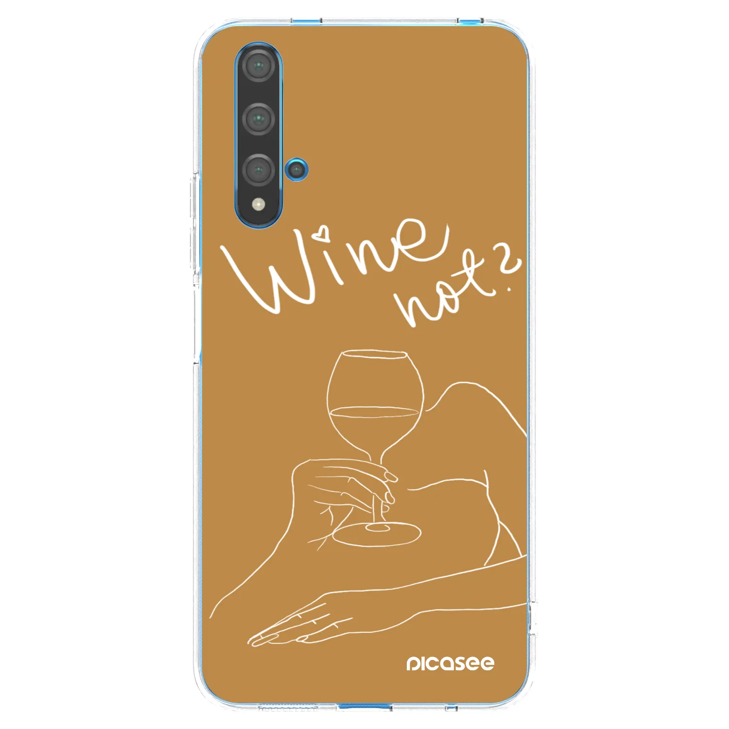 Picasee Huawei Nova 5T Hülle - Transparentes Silikon - Wine not