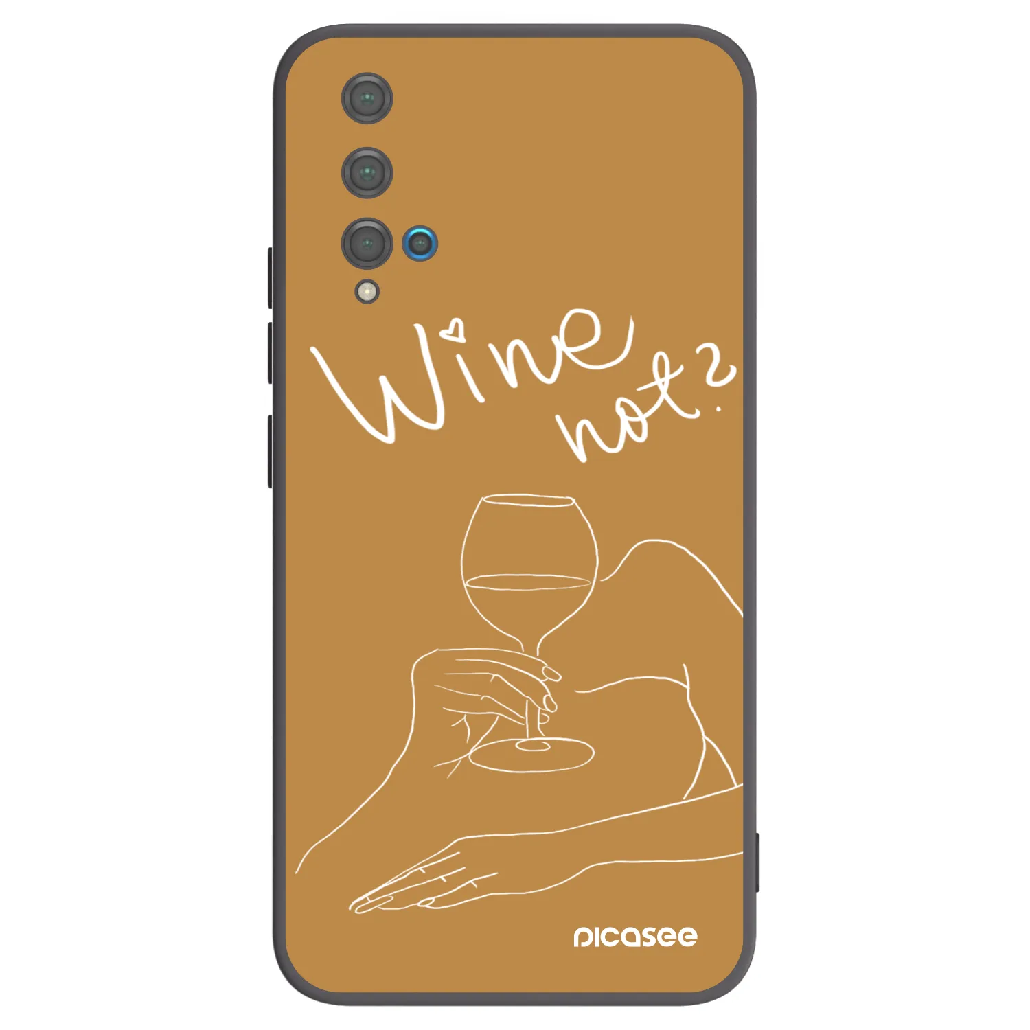 Picasee Huawei Nova 5T Hülle - Schwarzes Silikon - Wine not