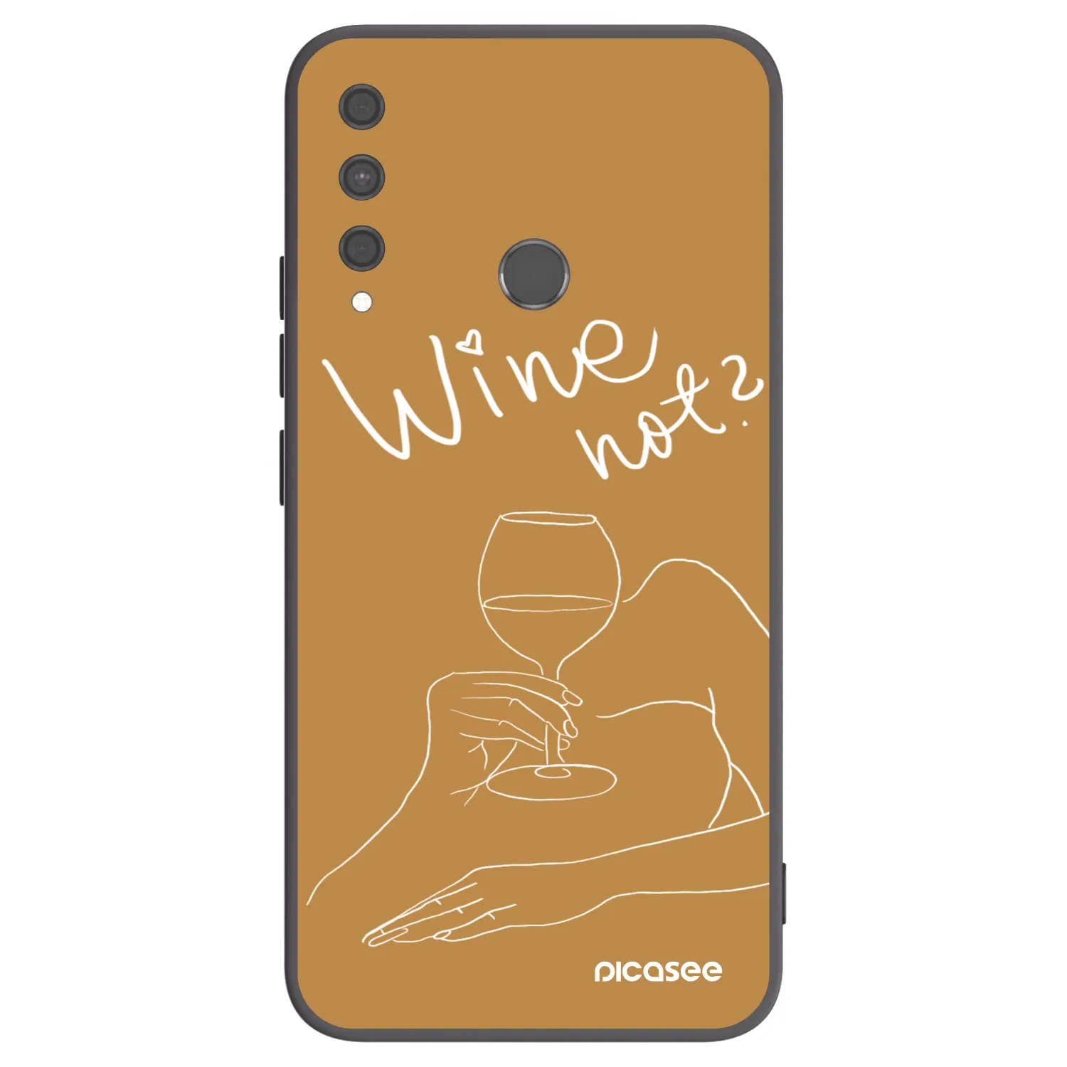 Picasee Huawei P40 Lite E Hülle - Schwarzes Silikon - Wine not