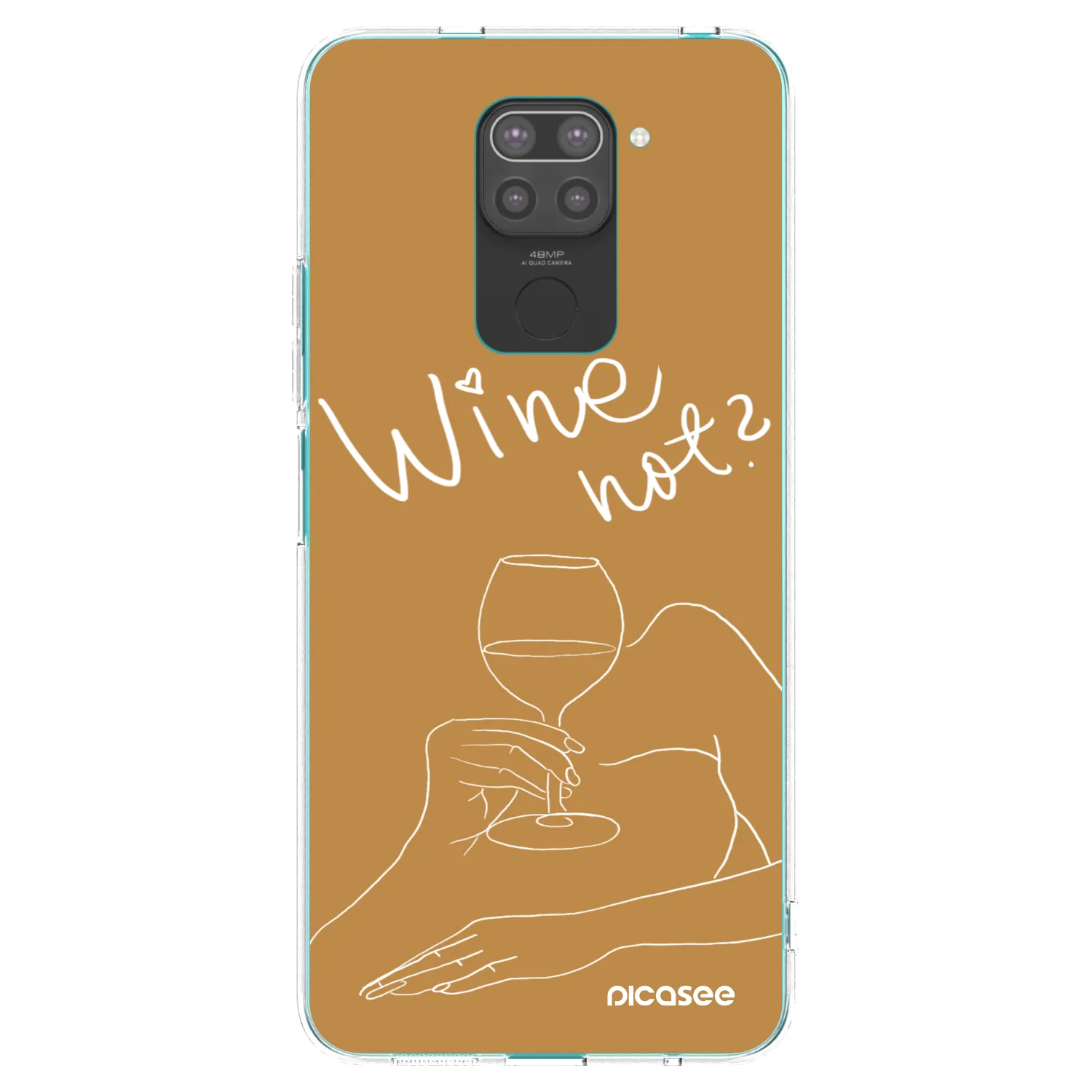 Picasee Xiaomi Redmi Note 9 Hülle - Schwarzes Silikon - Wine not