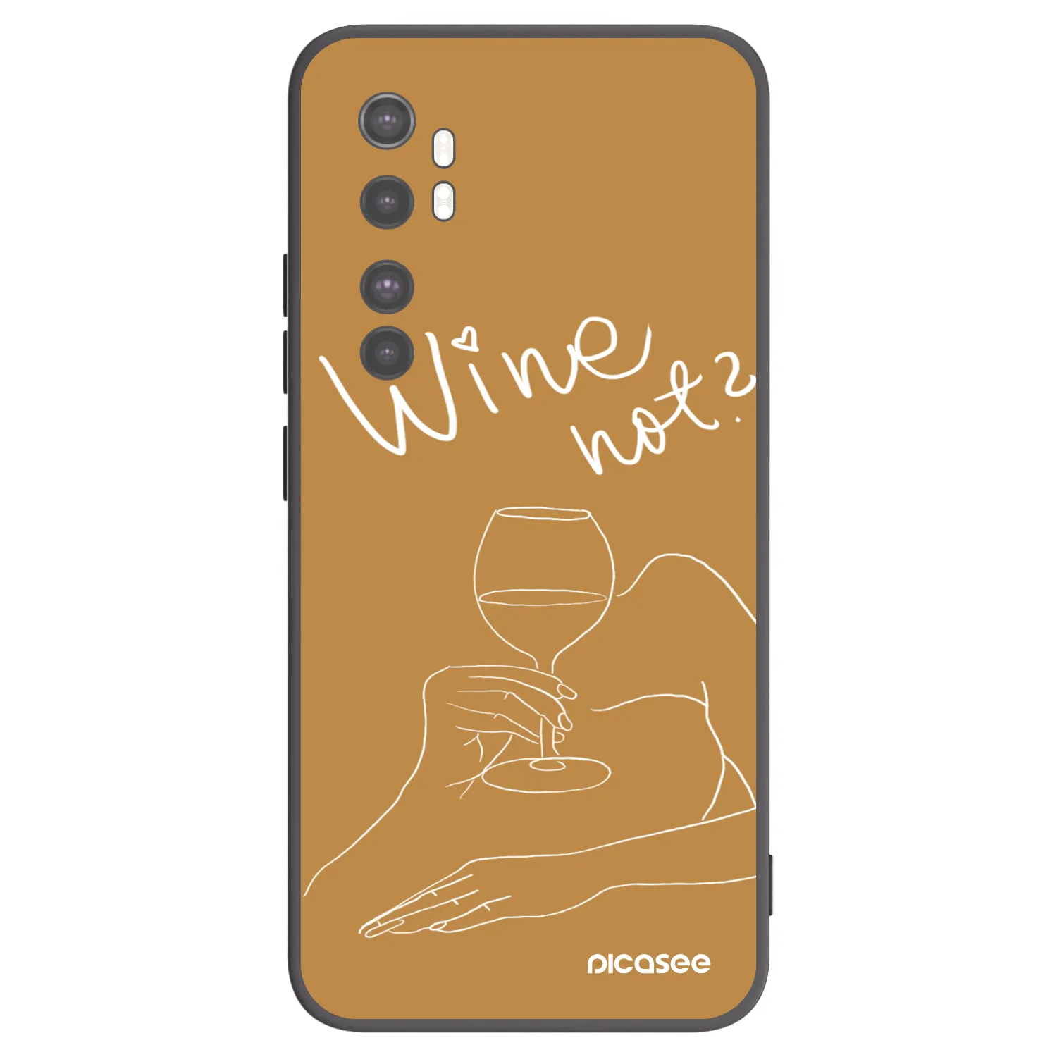 Picasee Xiaomi Mi Note 10 Lite Hülle - Schwarzes Silikon - Wine not