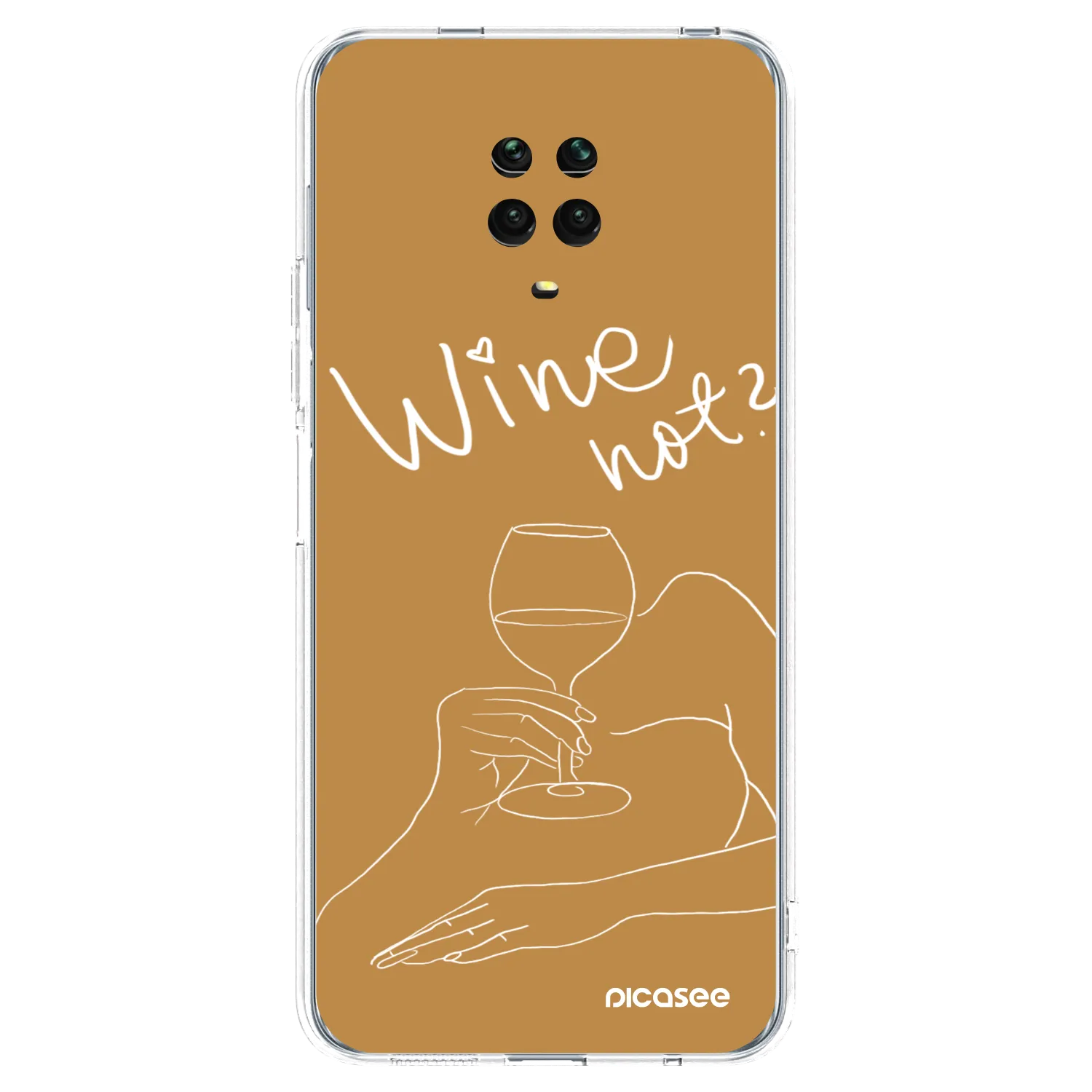 Picasee Xiaomi Redmi Note 9S Hülle - Transparentes Silikon - Wine not