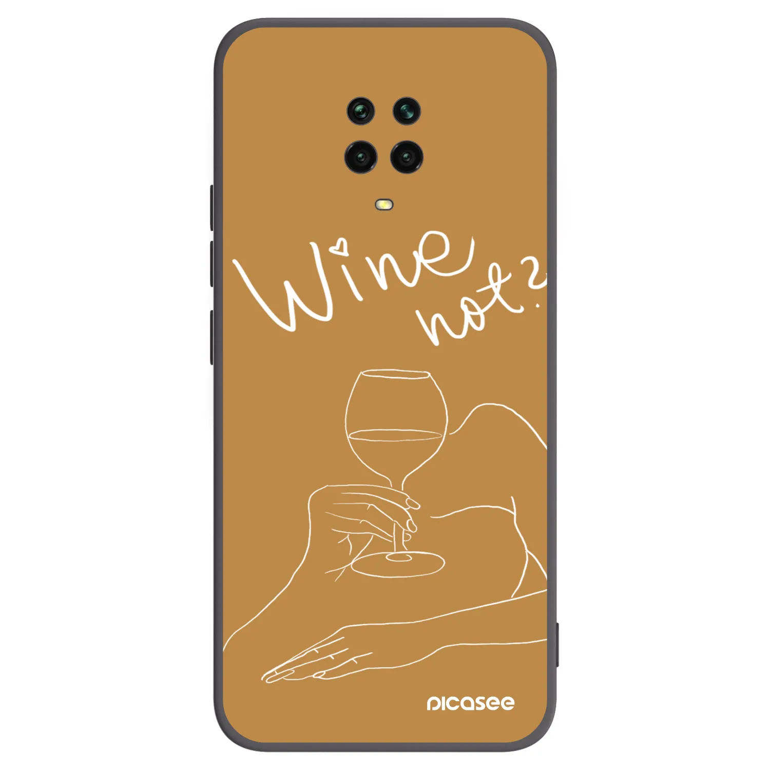 Picasee Xiaomi Redmi Note 9S Hülle - Schwarzes Silikon - Wine not