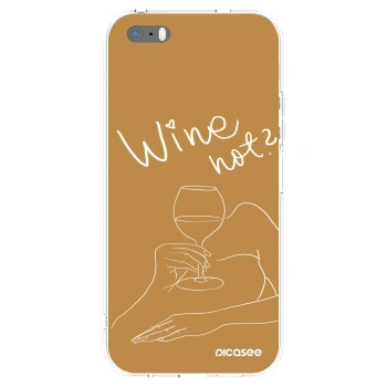 Picasee Apple iPhone 5/5S/SE Hülle - Transparentes Silikon - Wine not